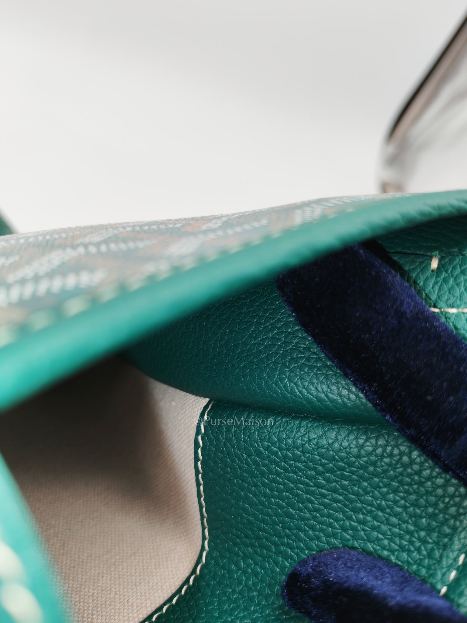 Sac Musette Crossbody Bag PM in Green Goyardine Canvas