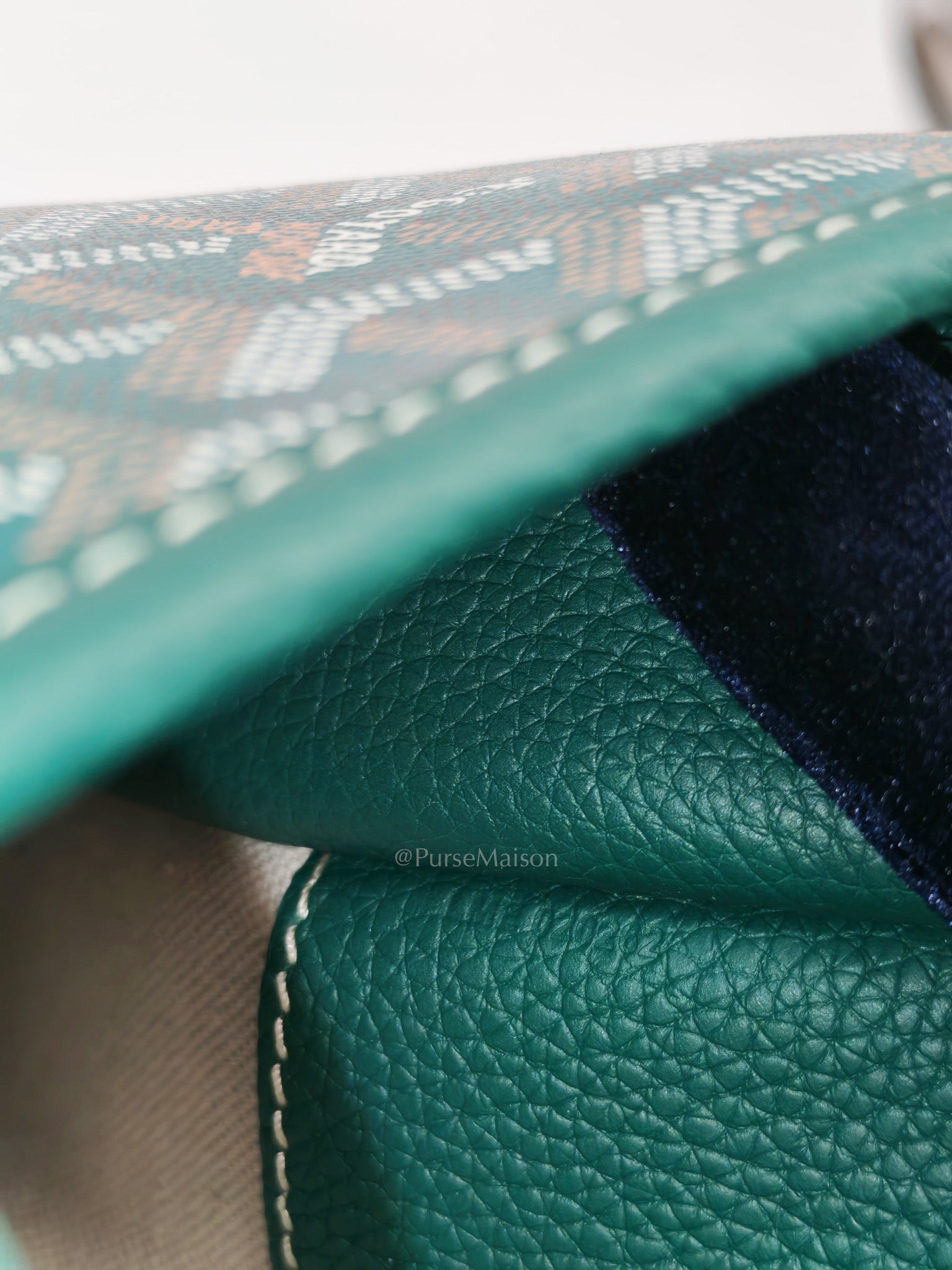 Sac Musette Crossbody Bag PM in Green Goyardine Canvas