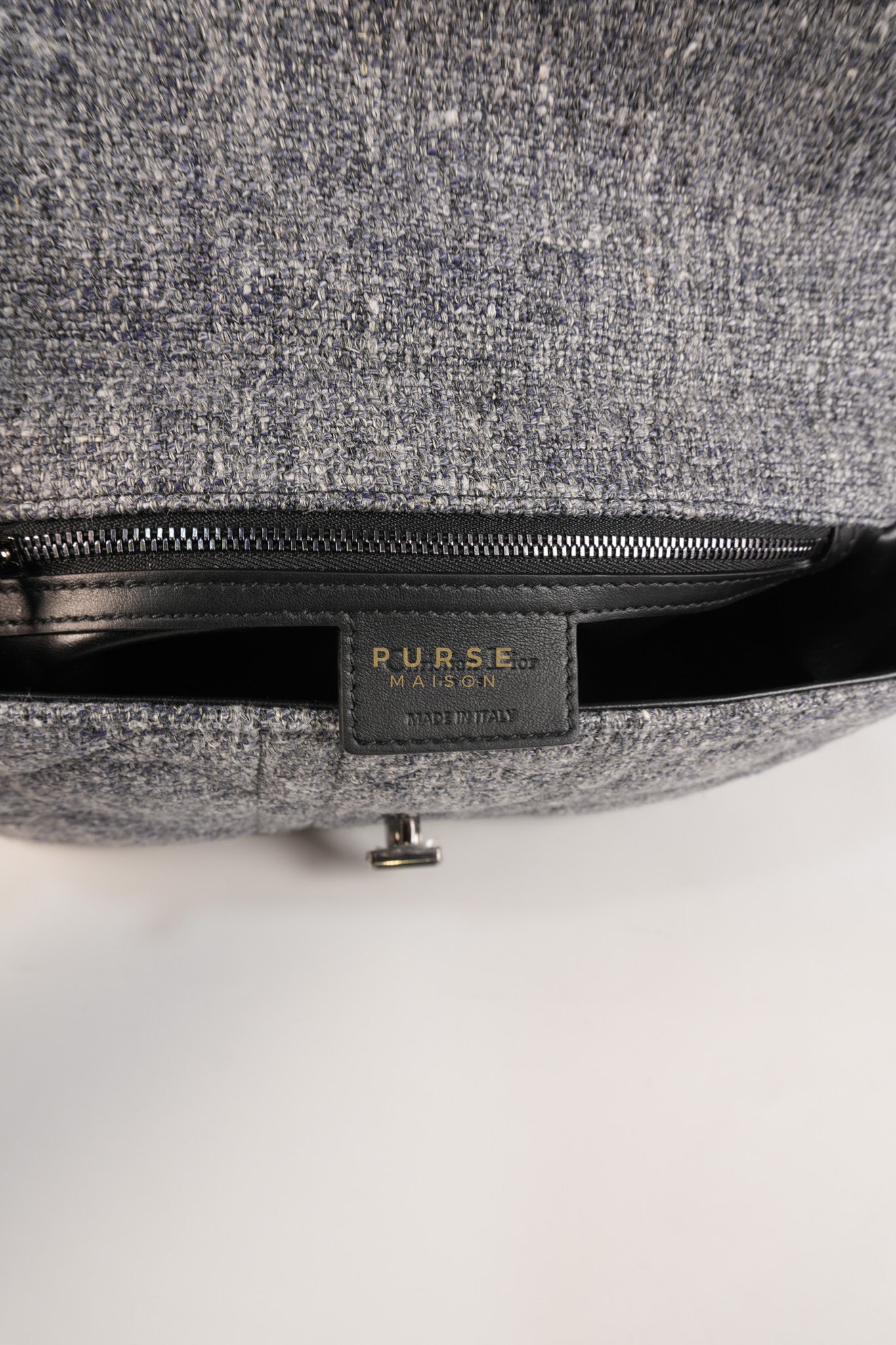 Caro Bag Medium in Macrocannage Quilted Linen | Purse Maison Luxury Bags Shop