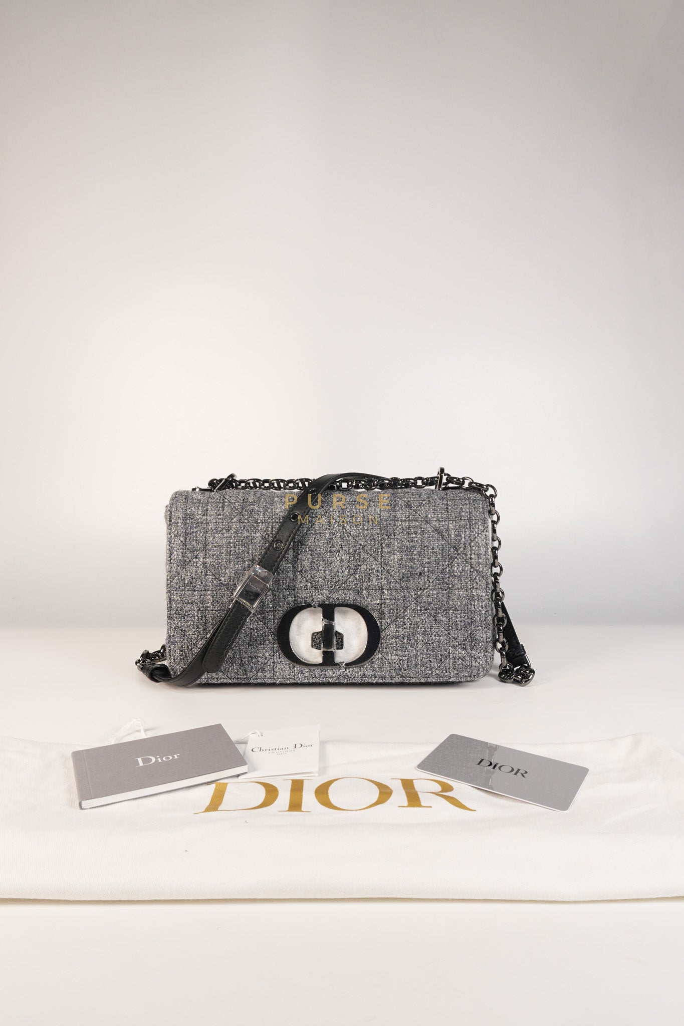 Caro Bag Medium in Macrocannage Quilted Linen | Purse Maison Luxury Bags Shop