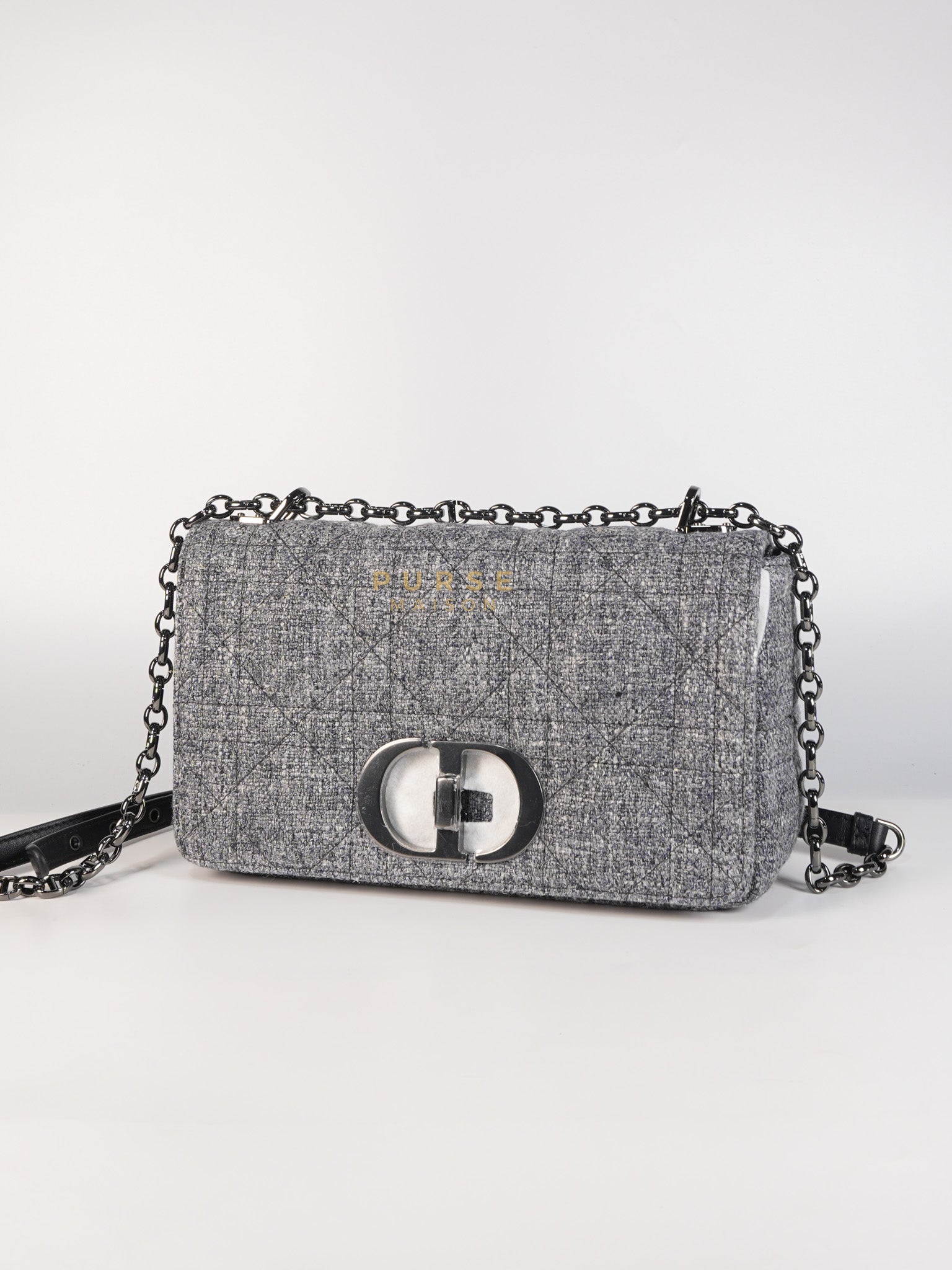 Caro Bag Medium in Macrocannage Quilted Linen | Purse Maison Luxury Bags Shop