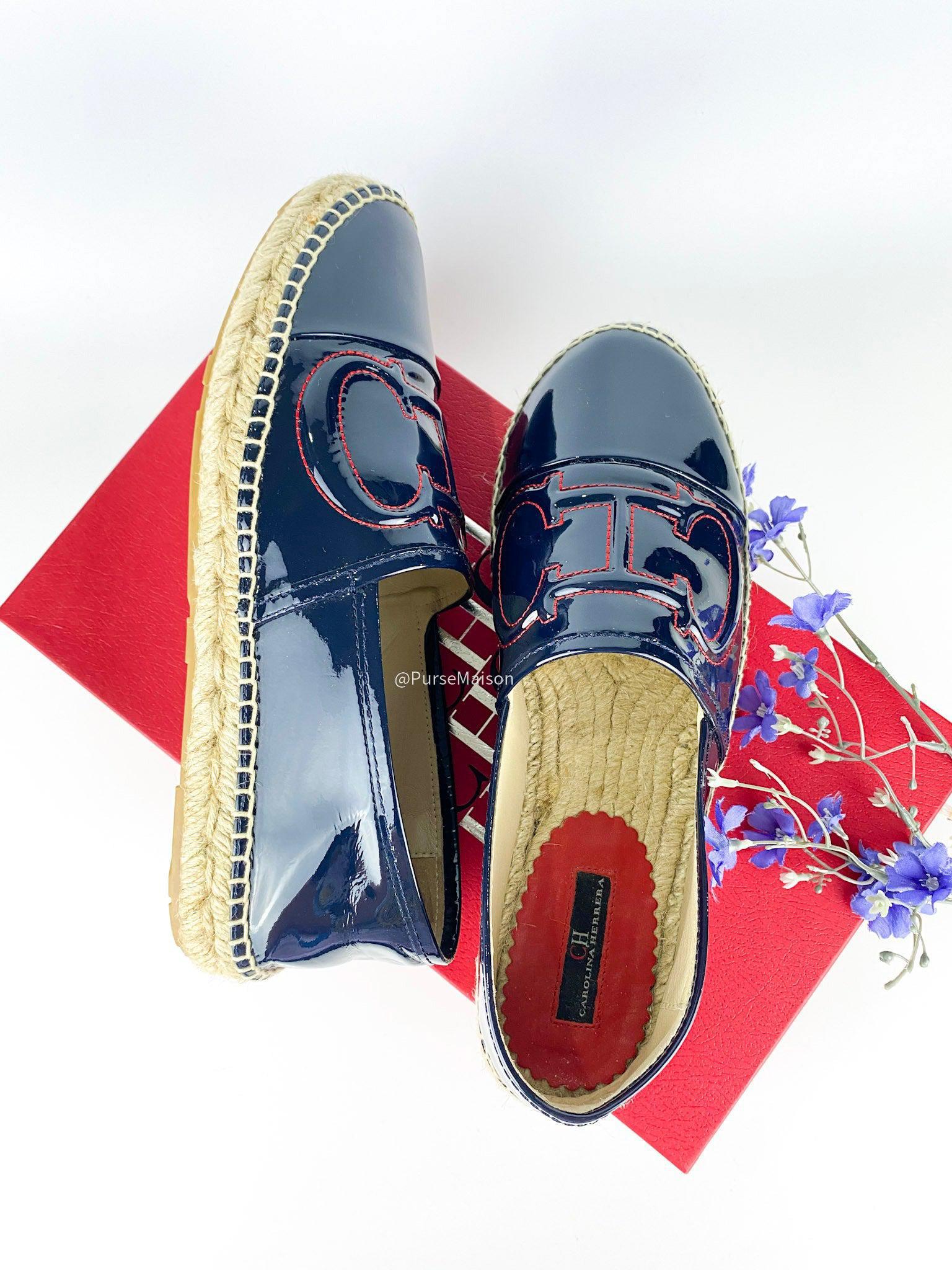 Carolina Herrera Espadrilles (Black/Red) Shoes (Size 39 EUR)