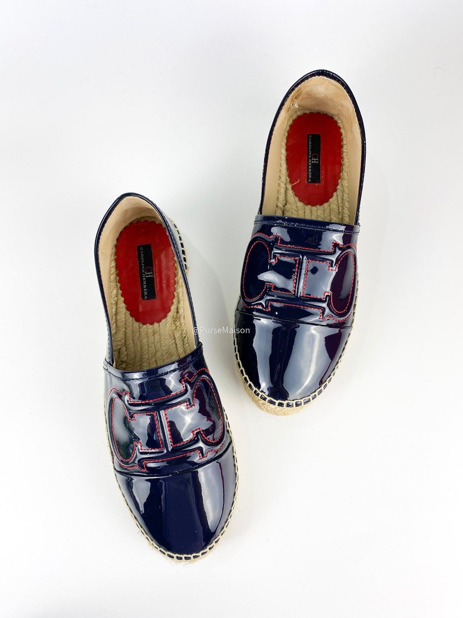 Carolina Herrera Espadrilles (Black/Red) Shoes (Size 39 EUR)