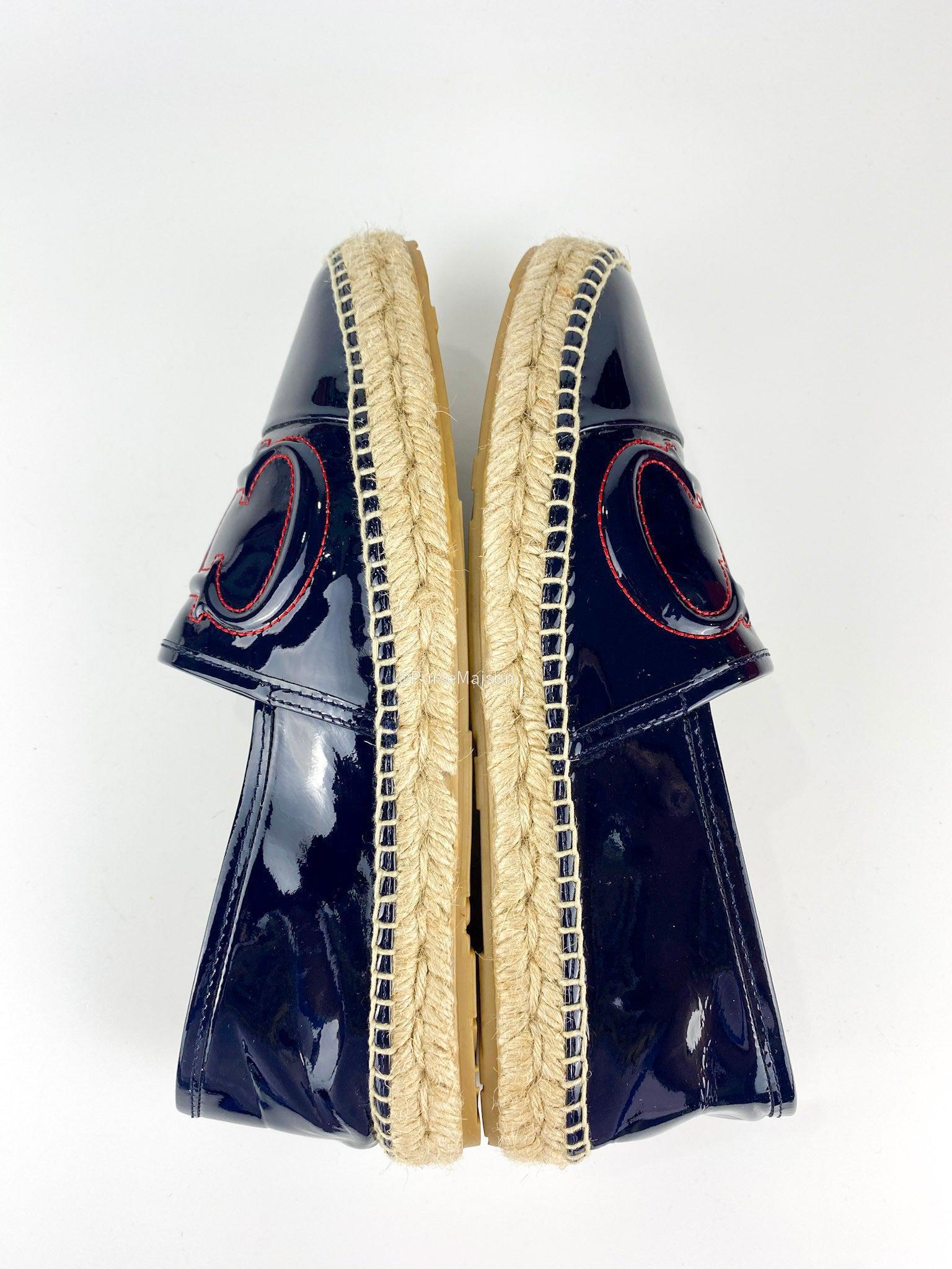 Carolina Herrera Espadrilles (Black/Red) Shoes (Size 39 EUR)