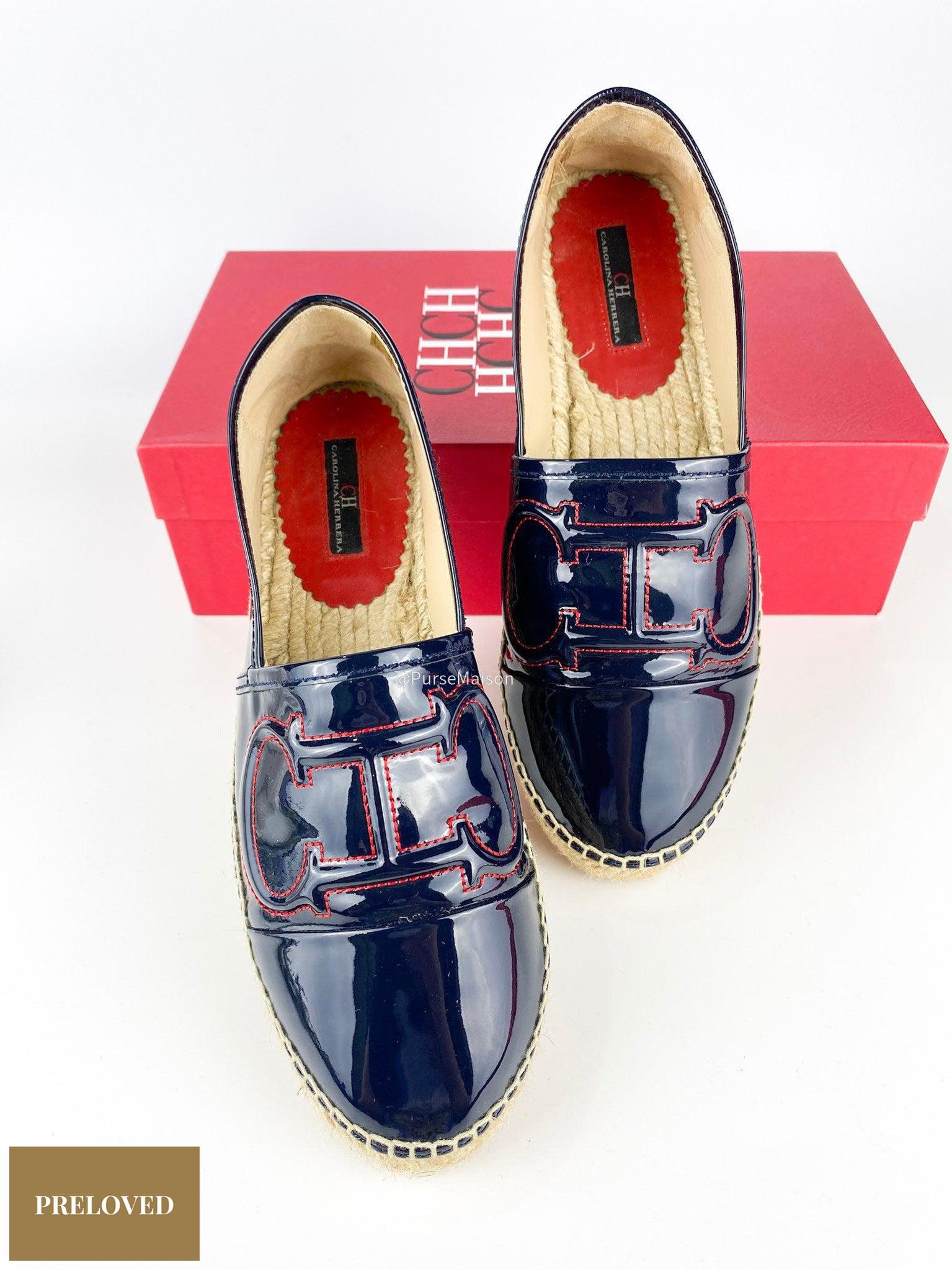 Carolina Herrera Espadrilles (Black/Red) Shoes (Size 39 EUR)