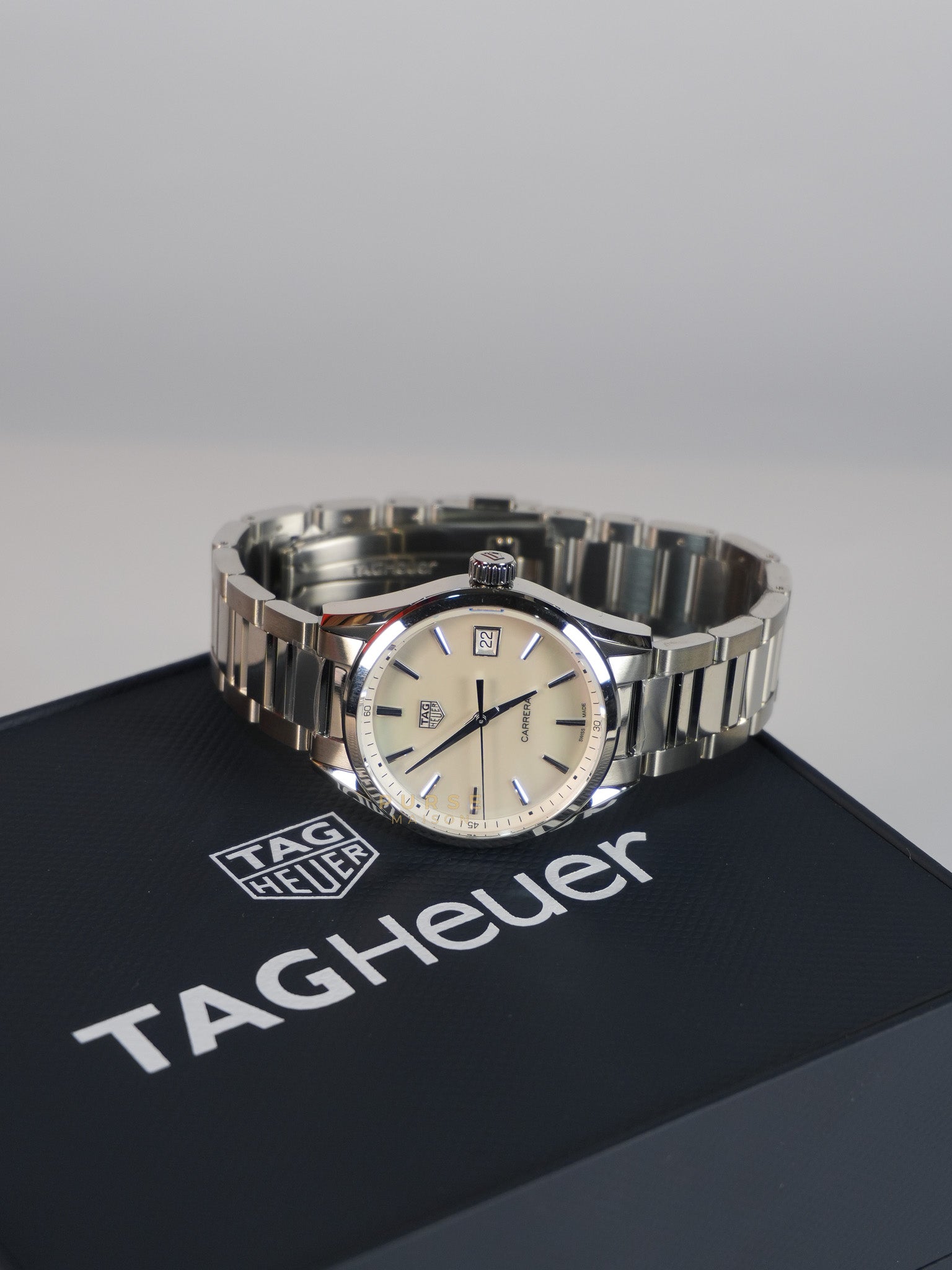 Carrera Silver Watch 39mm | Purse Maison Luxury Bags Shop