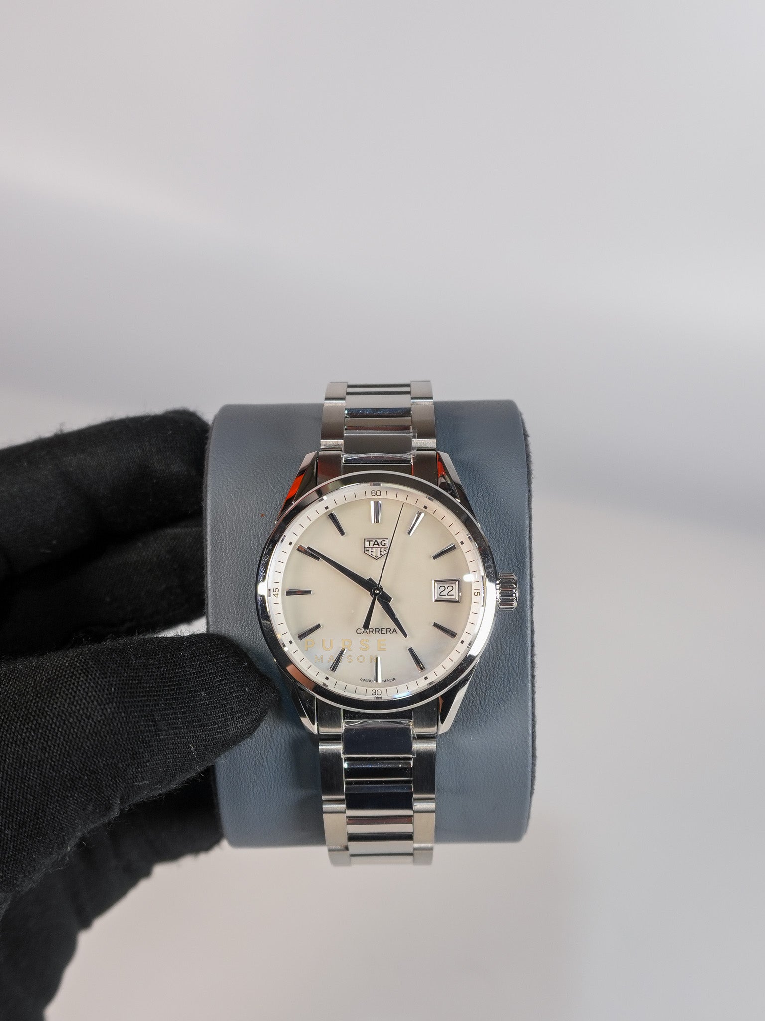 Carrera Silver Watch 39mm | Purse Maison Luxury Bags Shop