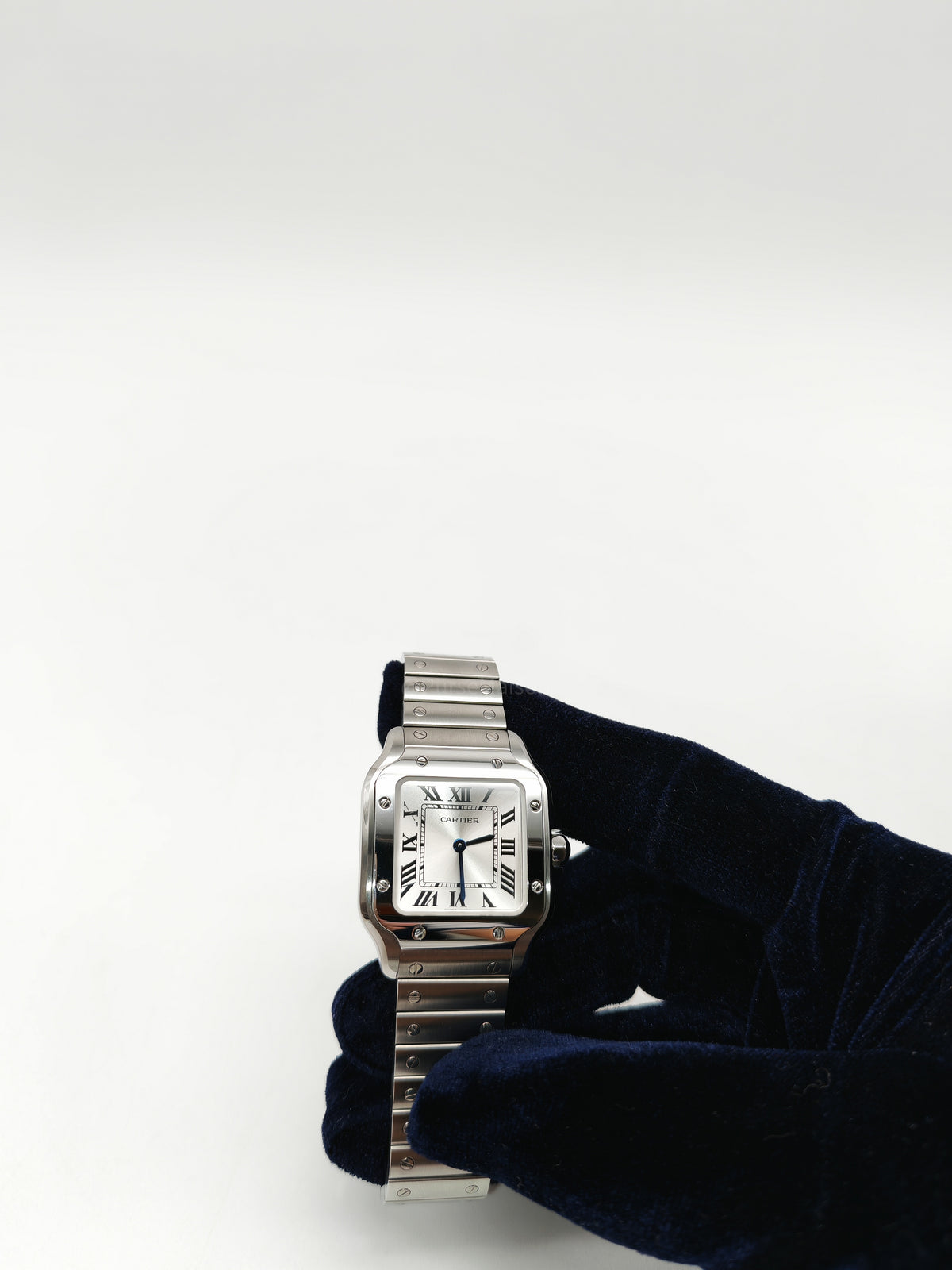 Cartier Santos De Cartier Small Reference No. WSSA0082 Silver Stainless Steel Watch | Purse Maison Luxury Bags Shop