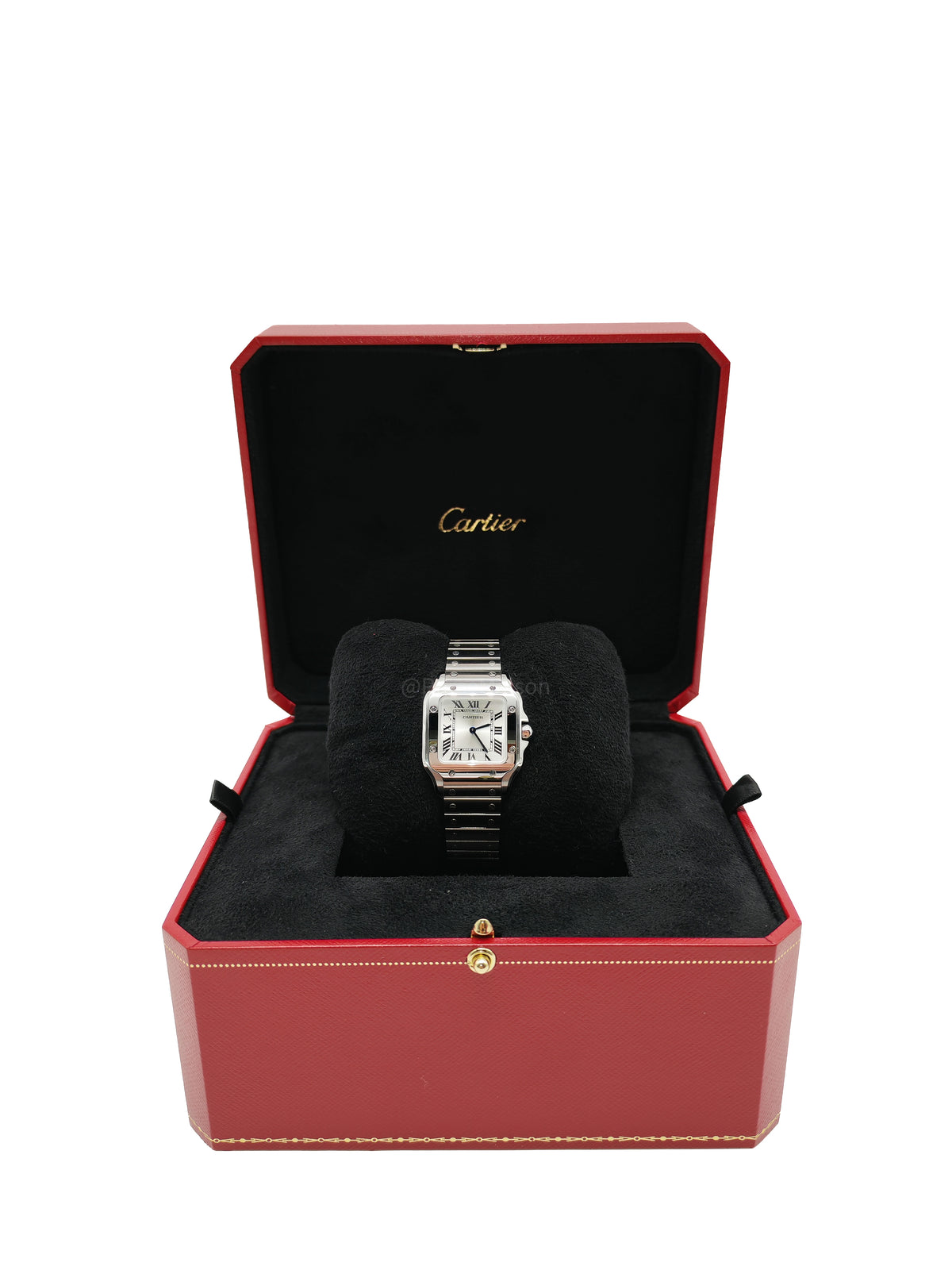 Cartier Santos De Cartier Small Reference No. WSSA0082 Silver Stainless Steel Watch | Purse Maison Luxury Bags Shop