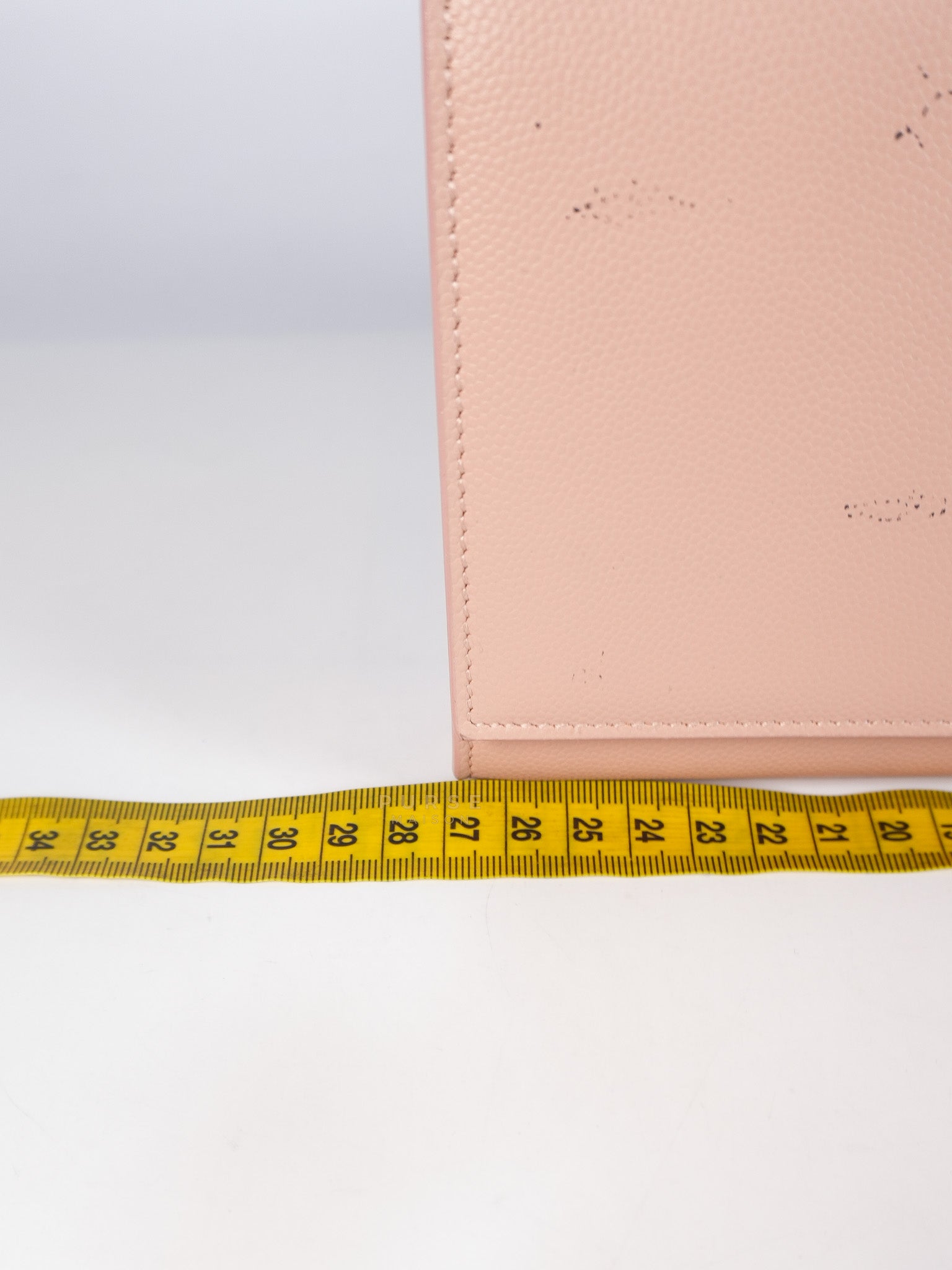 Cassandre Light Pink Grained Calfskin Leather Long Clutch | Purse Maison Luxury Bags Shop