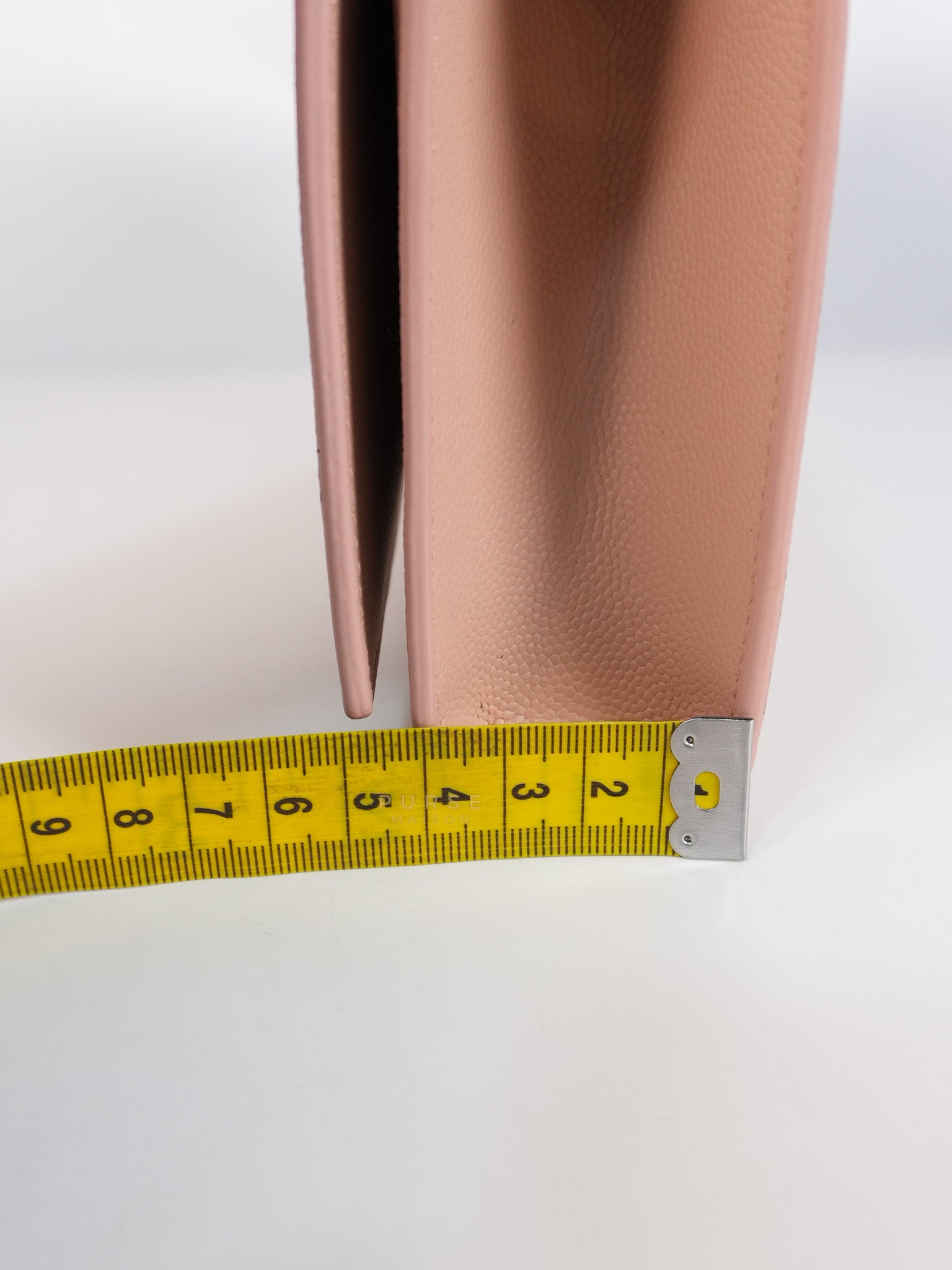 Cassandre Light Pink Grained Calfskin Leather Long Clutch | Purse Maison Luxury Bags Shop