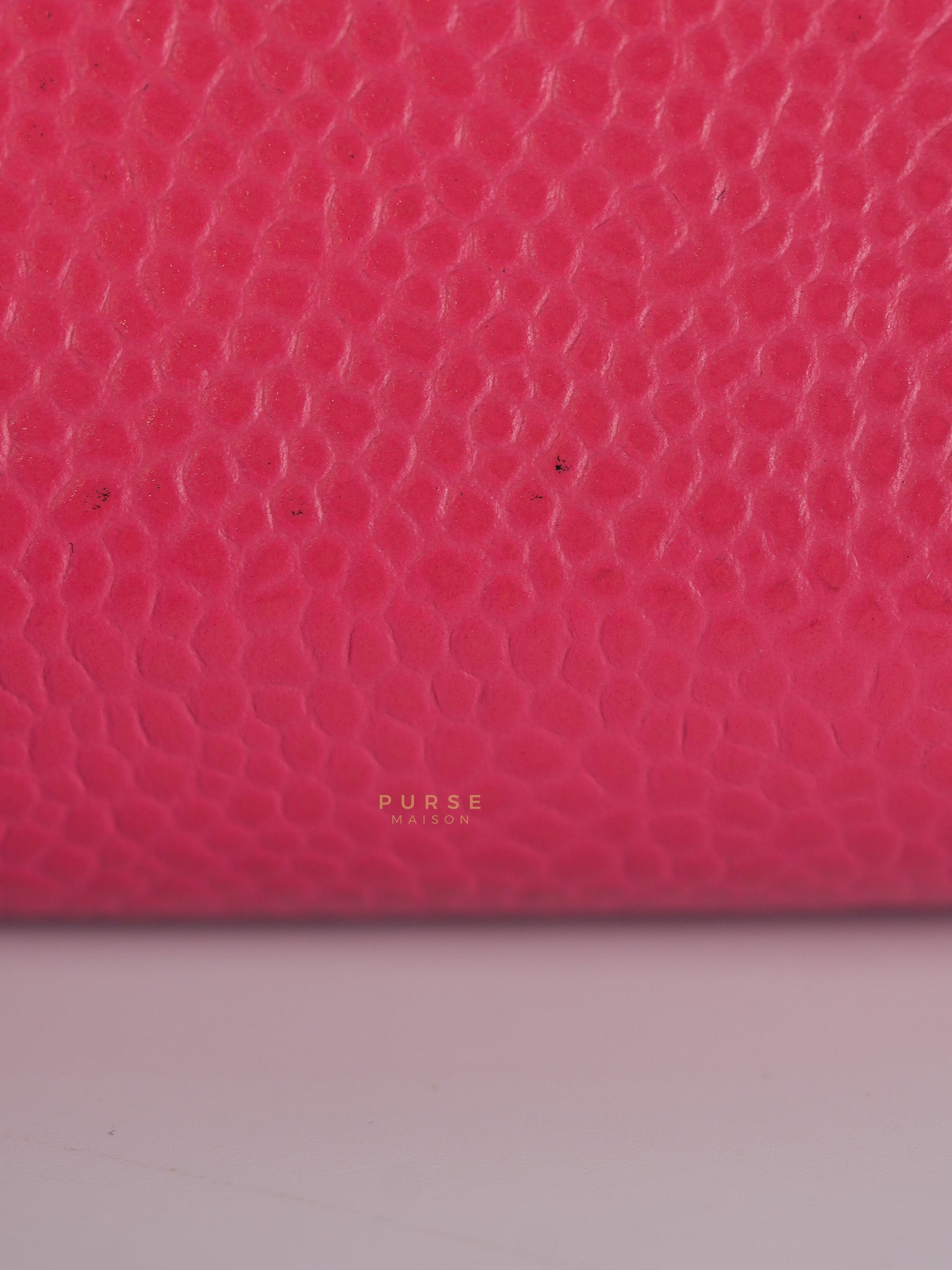 CC Card holder in Pink Caviar Leather & Silver Hardware (Series 22) | Purse Maison Luxury Bags Shop