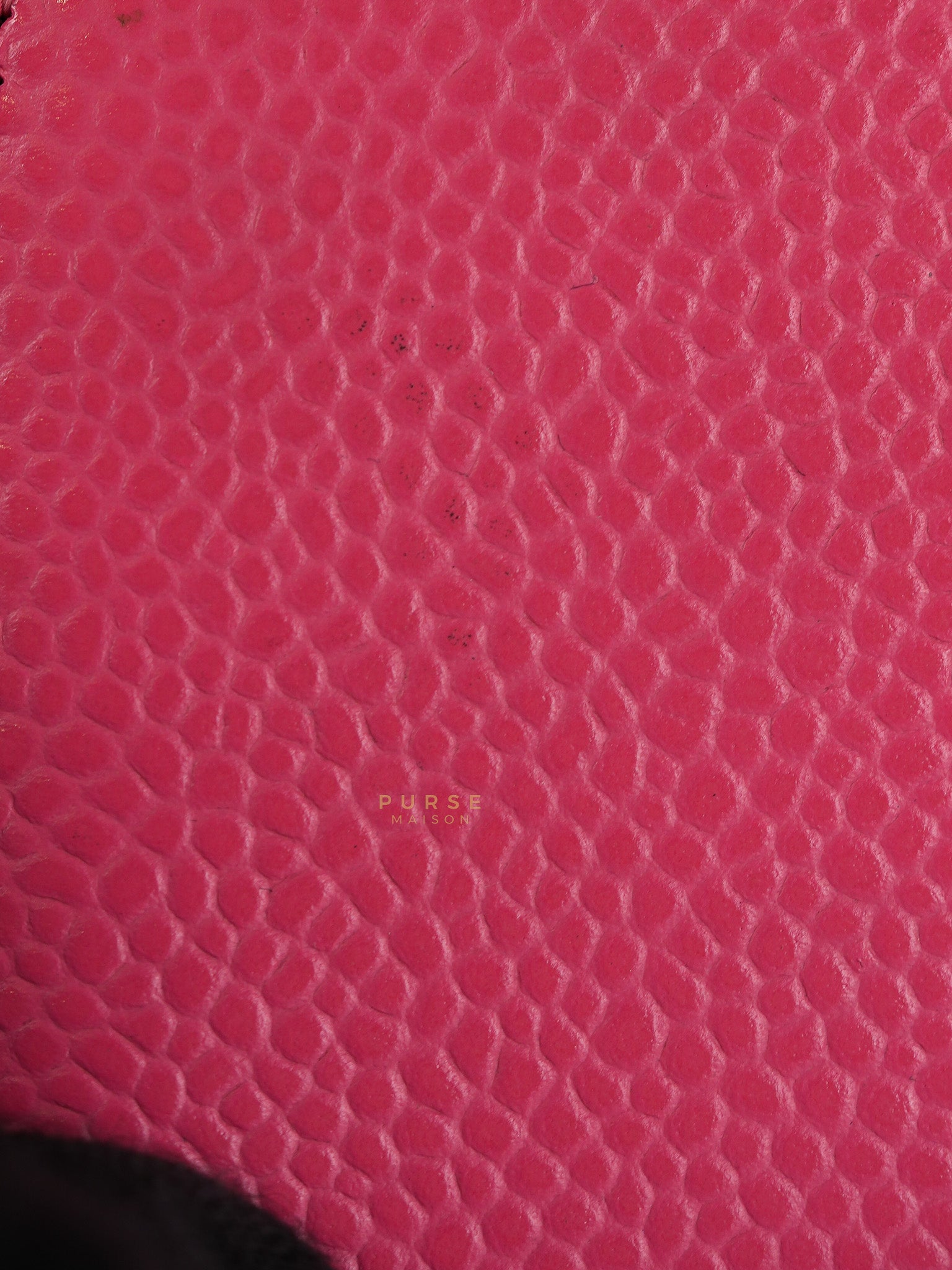 CC Card holder in Pink Caviar Leather & Silver Hardware (Series 22) | Purse Maison Luxury Bags Shop