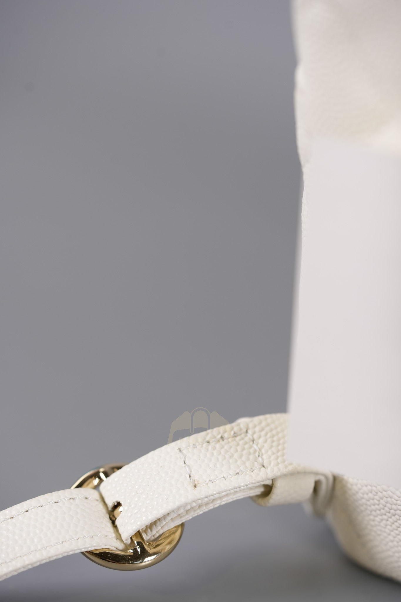 CC Day Mini Backpack in White Caviar Leather Light Gold Hardware Series 26 | Purse Maison Luxury Bags Shop