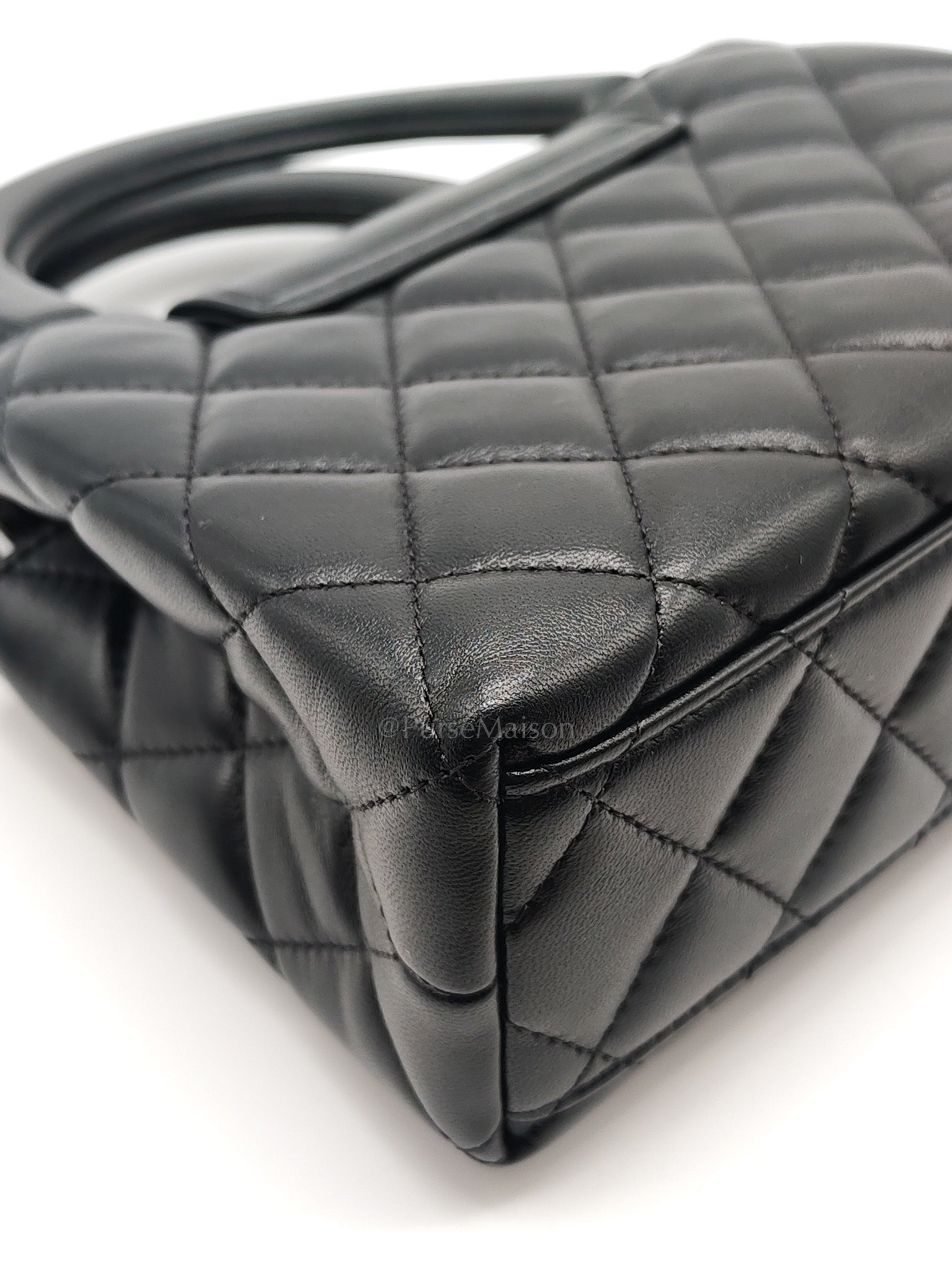 CC Kelly Small in Black Calfskin Leather & Aged Gold Hardware Microchip | Purse Maison Luxury Bags Shop
