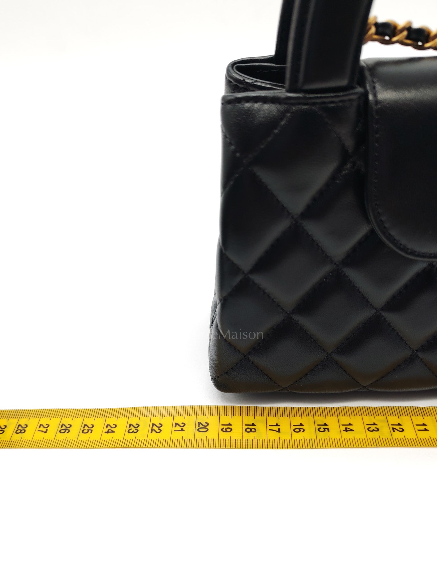 CC Kelly Small in Black Calfskin Leather & Aged Gold Hardware Microchip | Purse Maison Luxury Bags Shop