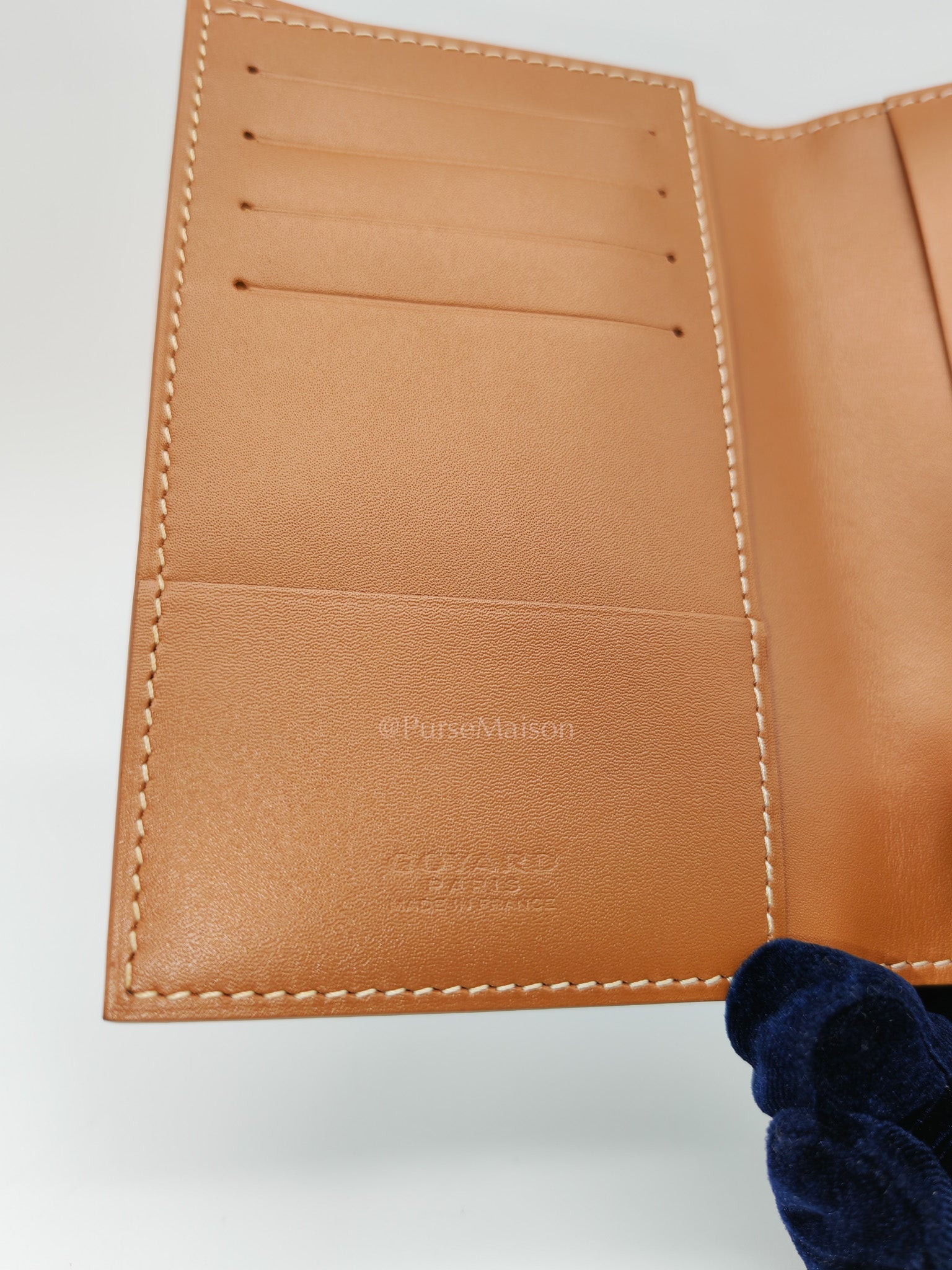Goyard Passport Holder in Tan Goyadine Canvas