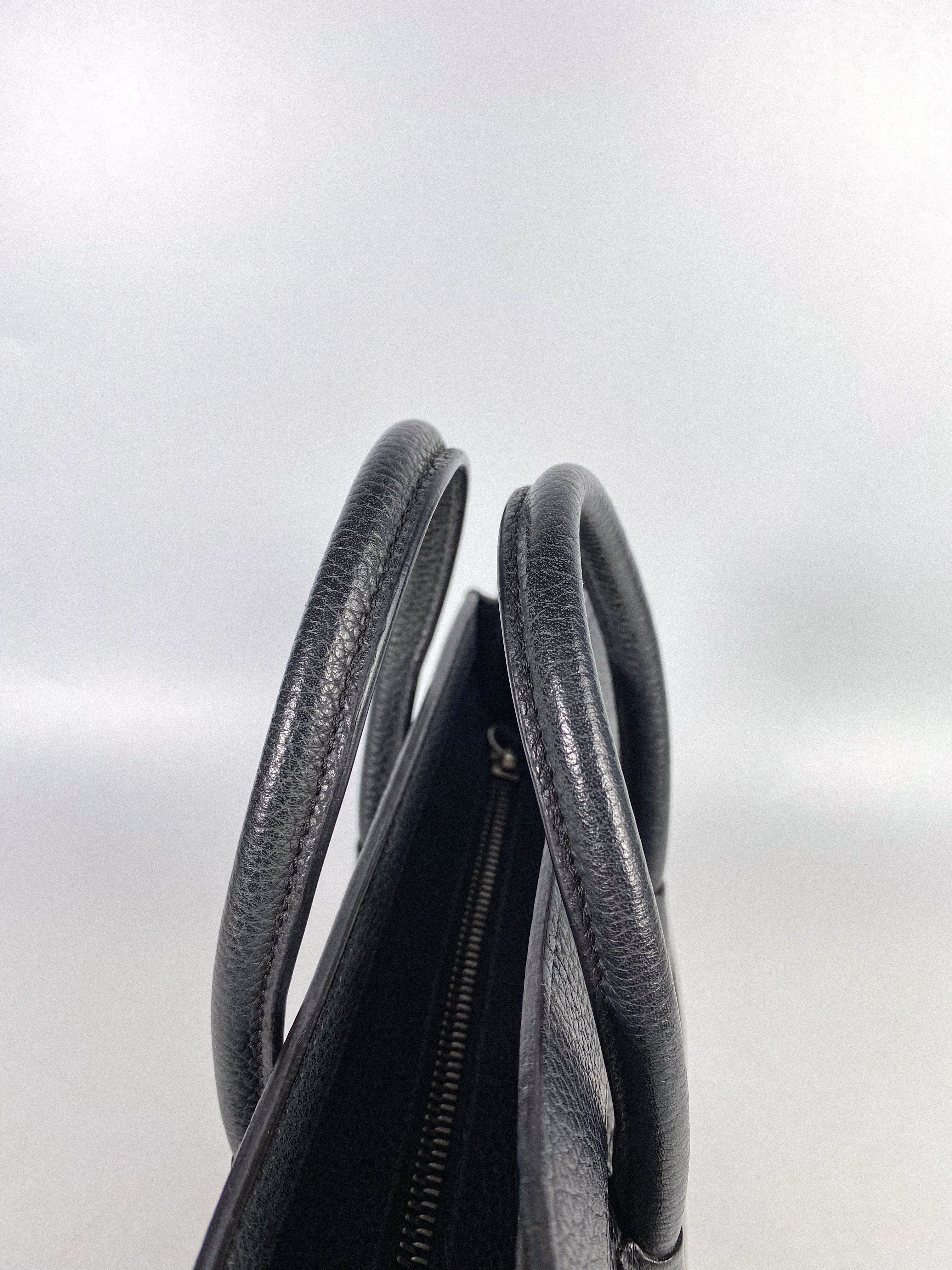 Celine Black Nano Luggage Drummed Calfskin