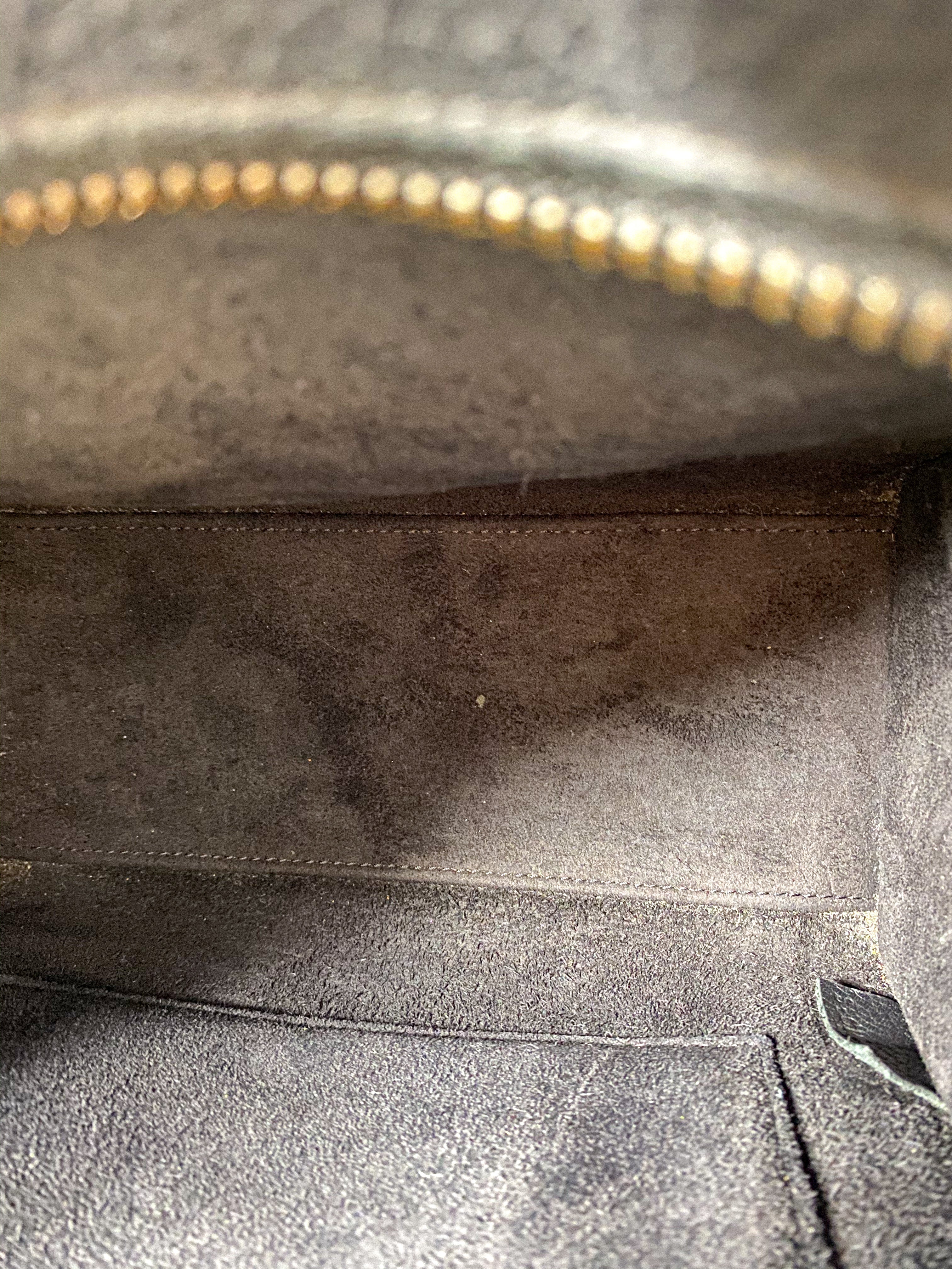 Celine Black Nano Luggage Drummed Calfskin