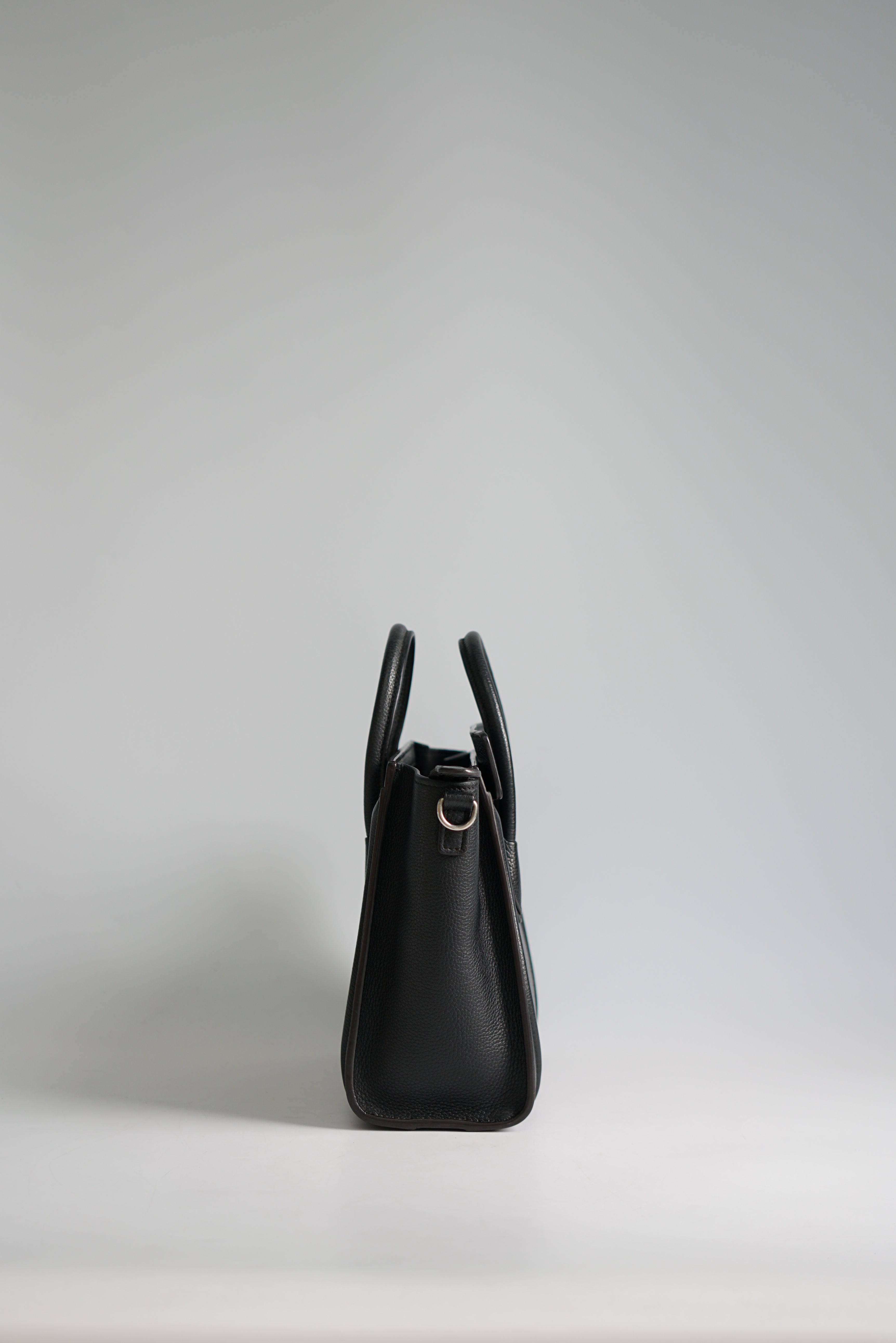 Celine Black Nano Luggage Drummed Calfskin