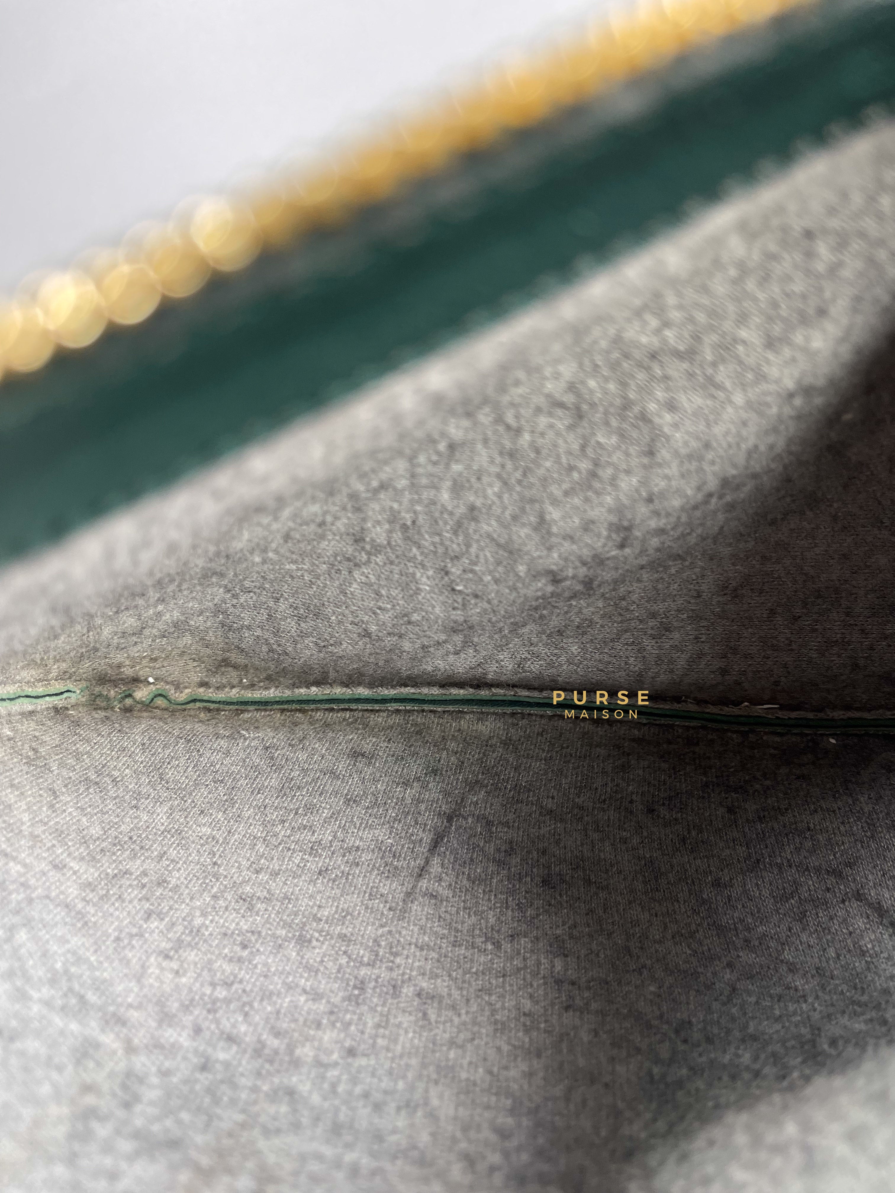 Celine Lambskin Trio Crossbody Bag Dark Green | Purse Maison Luxury Bags Shop