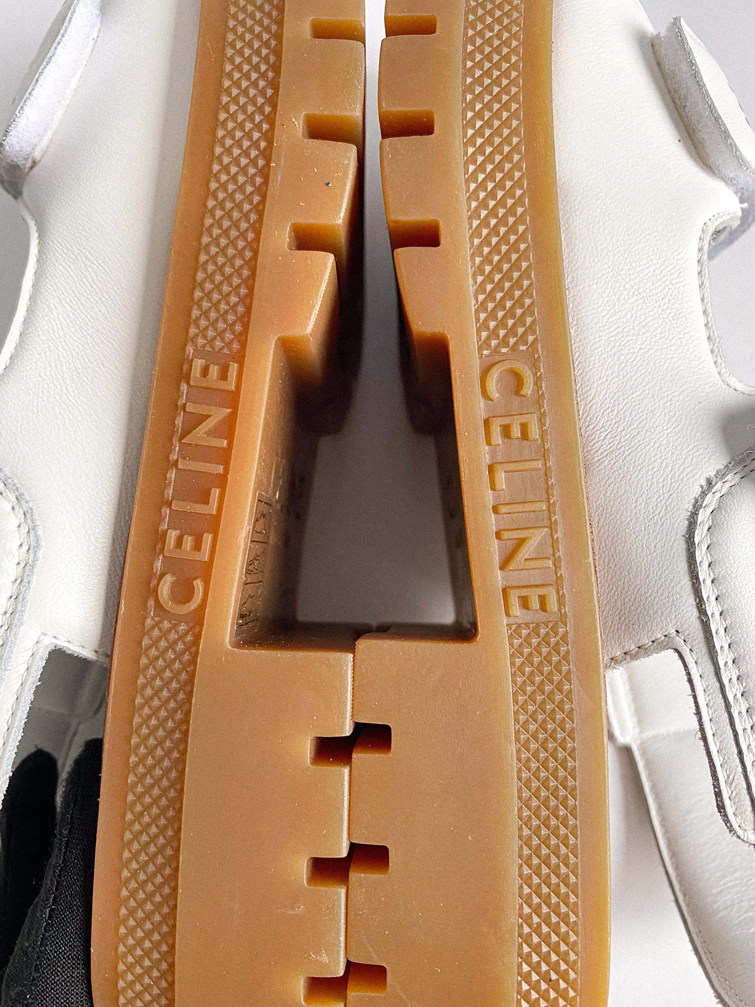 Celine Leo Scratch Sandals in White Calfskin Size 36 EUR (25cm)