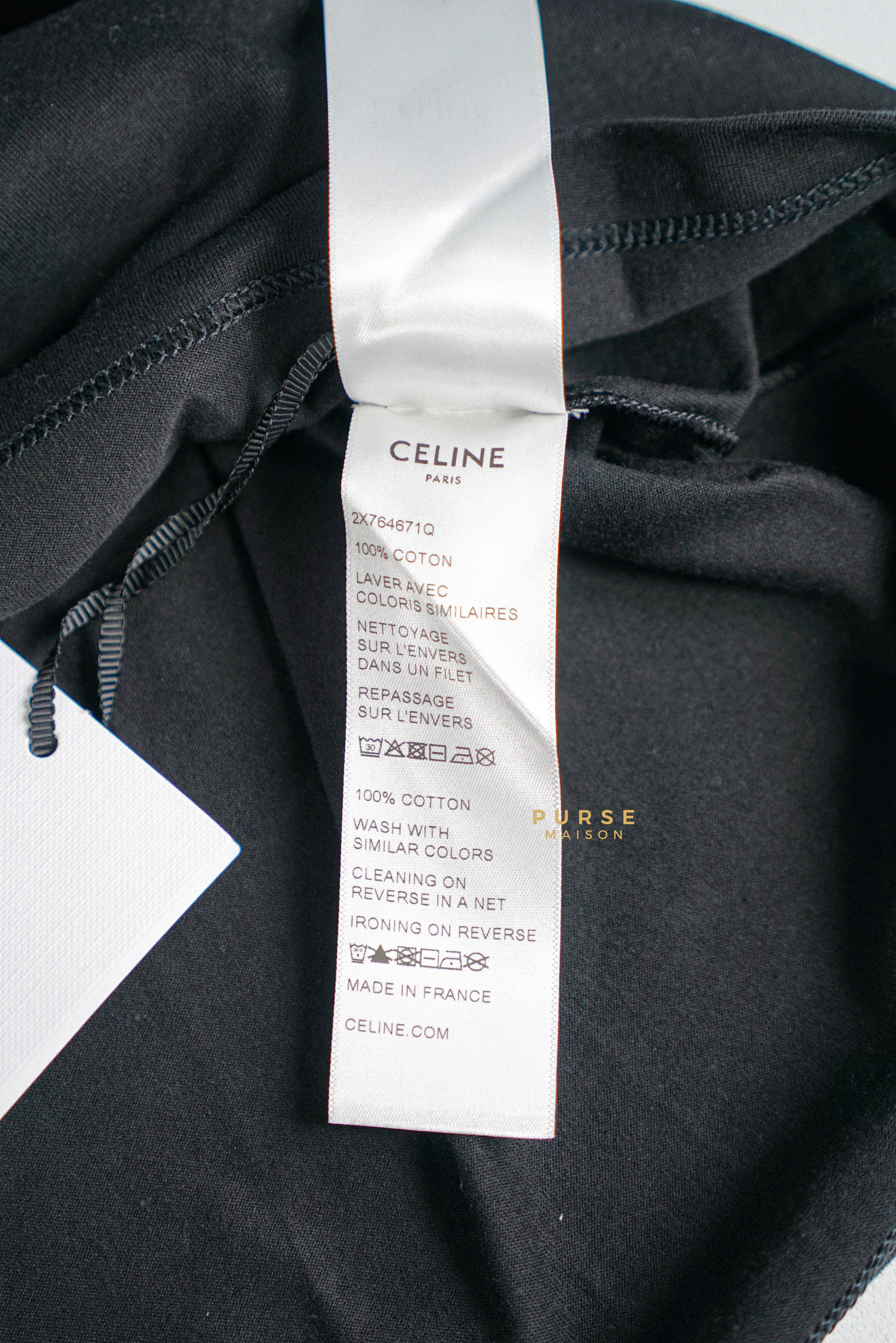 Celine Loose T-shirt In Cotton Jersey Black (Medium) | Purse Maison Luxury Bags Shop