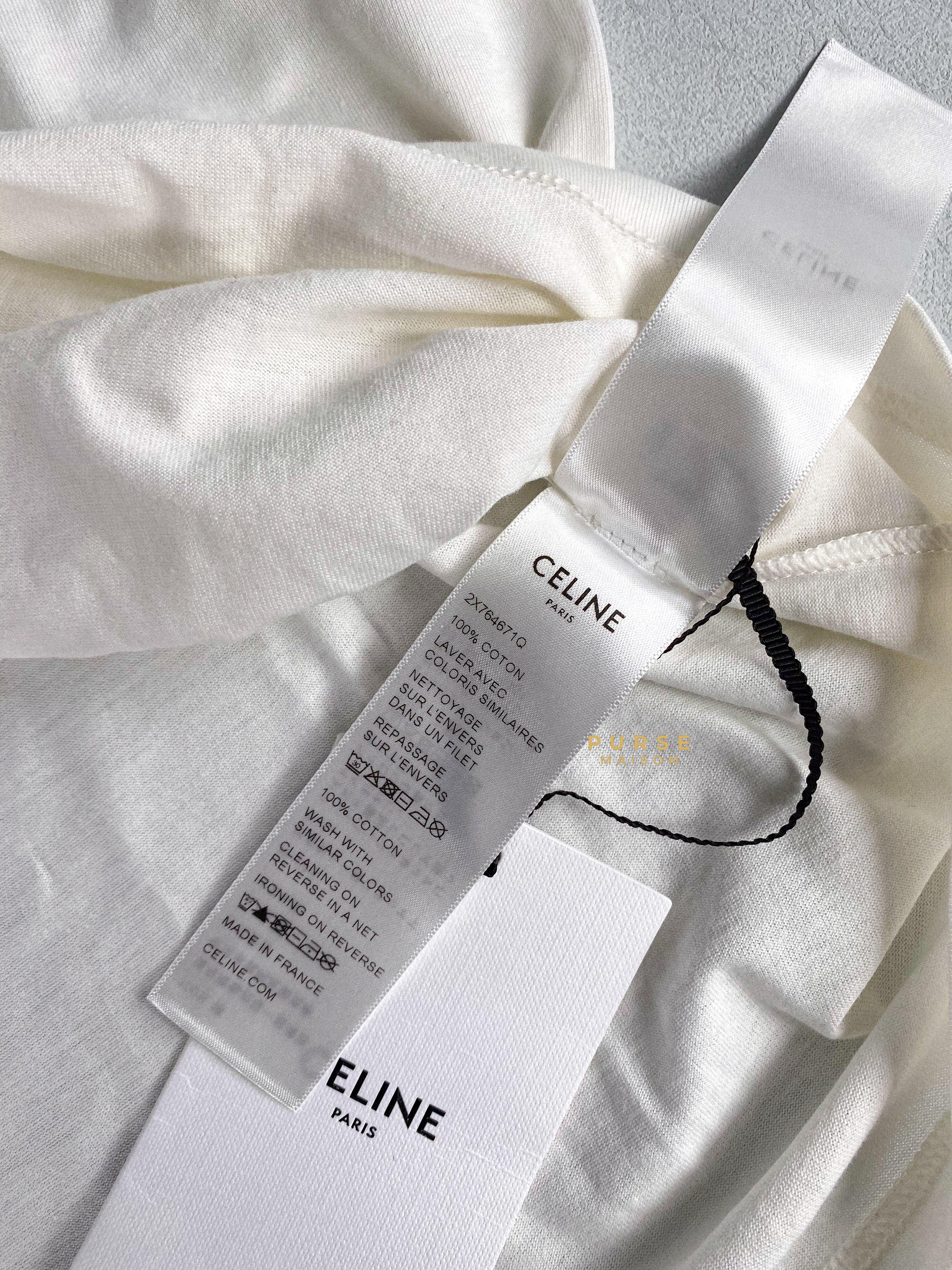 Celine Loose T-shirt In Cotton Jersey White (Medium) | Purse Maison Luxury Bags Shop