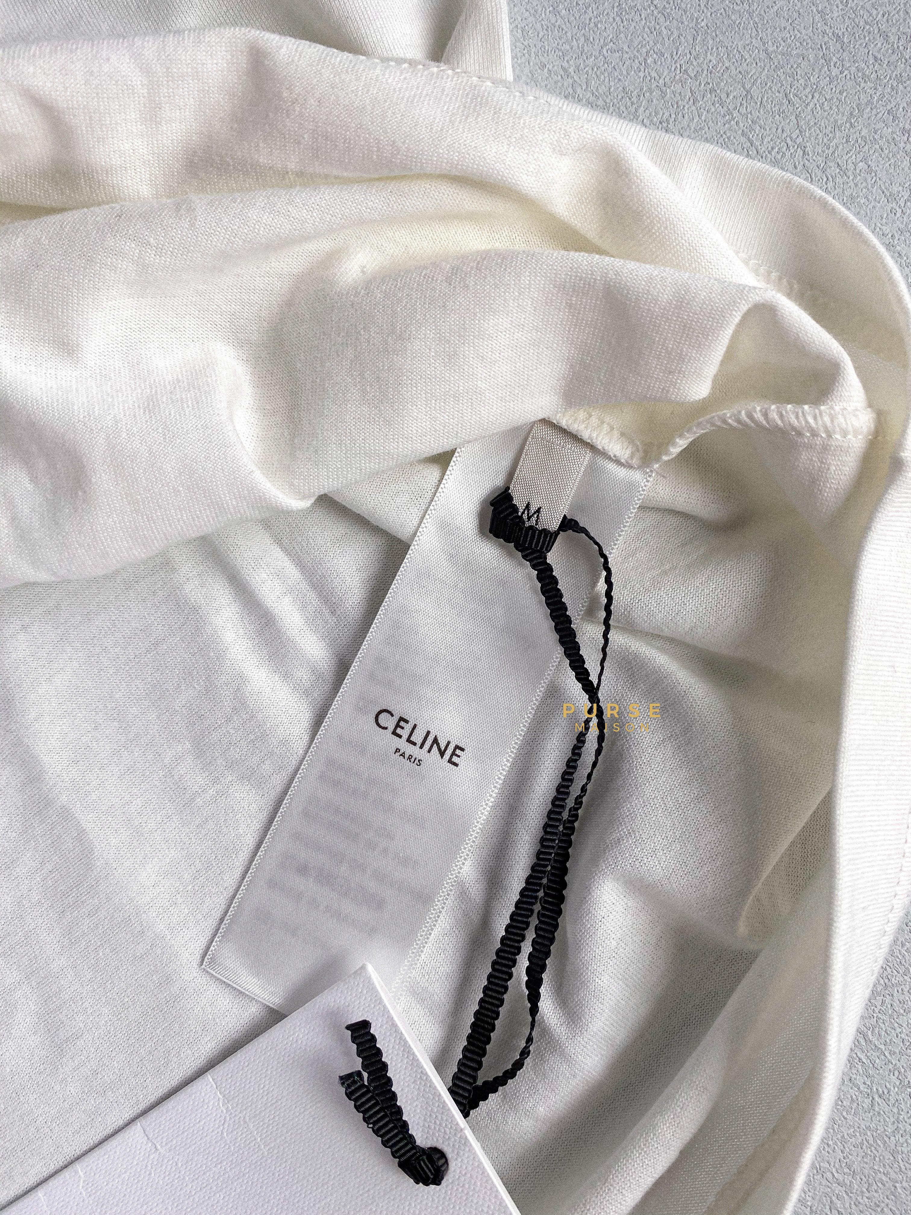 Celine Loose T-shirt In Cotton Jersey White (Medium) | Purse Maison Luxury Bags Shop