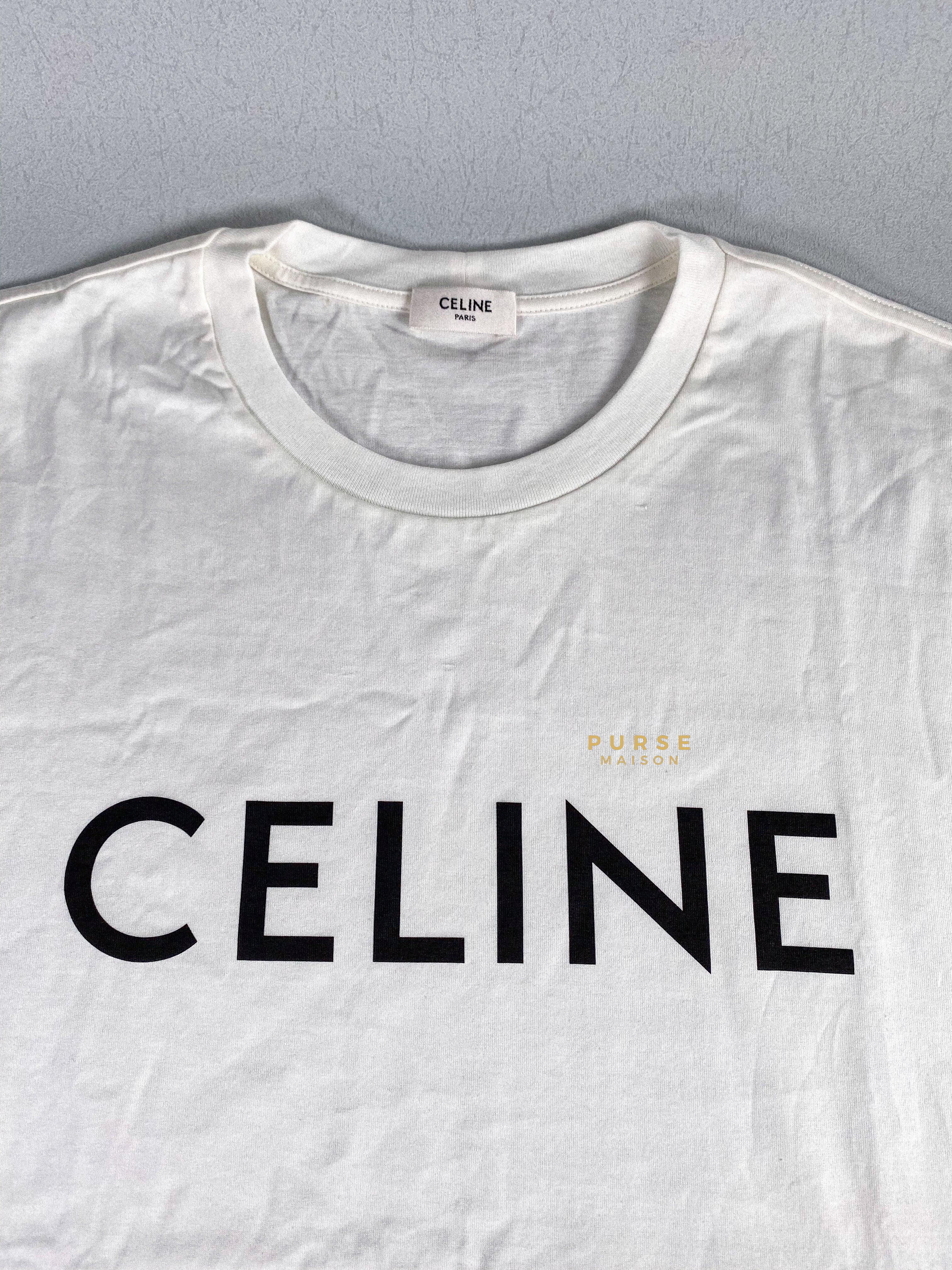 Celine Loose T-shirt In Cotton Jersey White (Medium) | Purse Maison Luxury Bags Shop