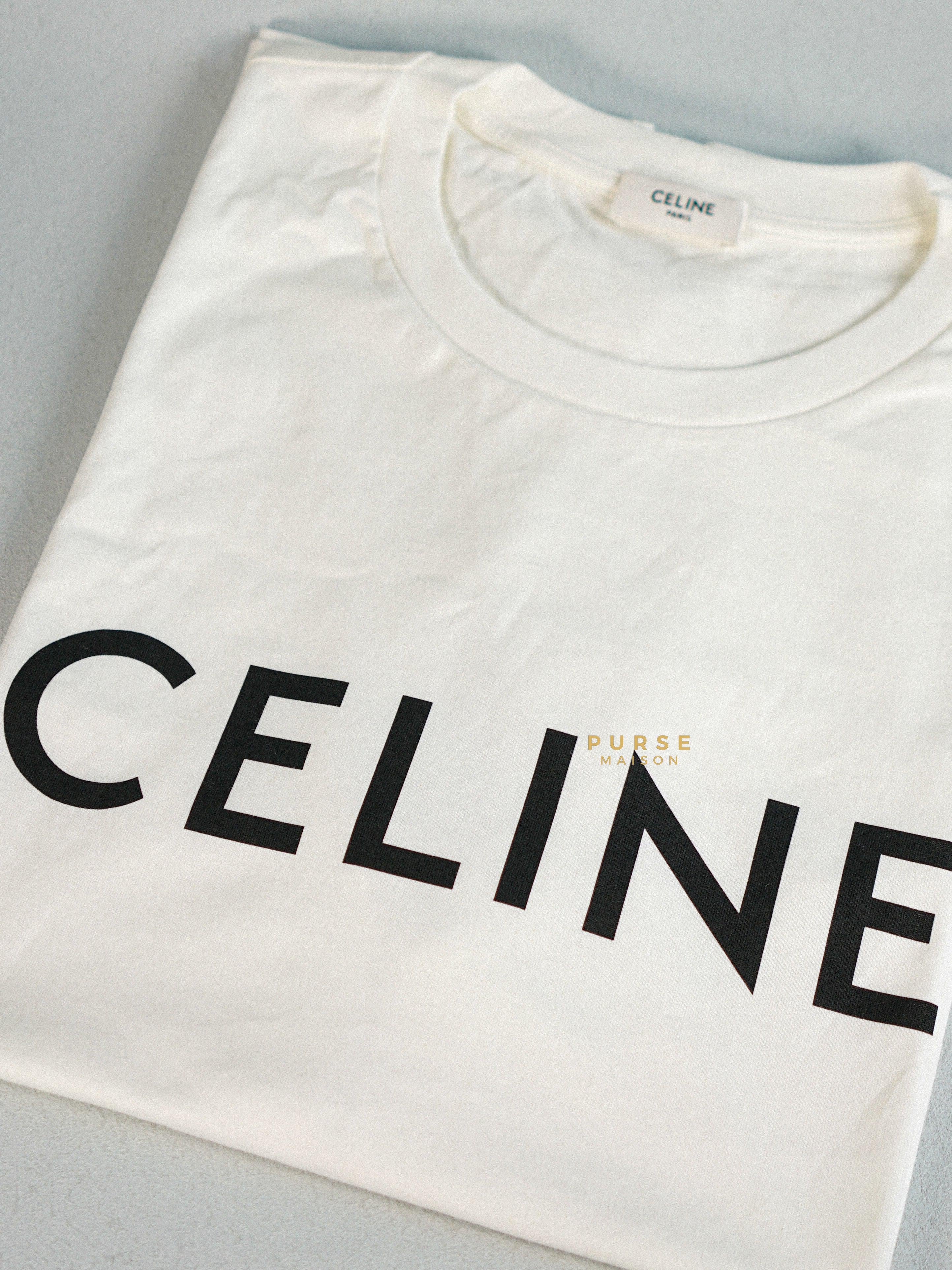 Celine Loose T-shirt In Cotton Jersey White (Medium) | Purse Maison Luxury Bags Shop