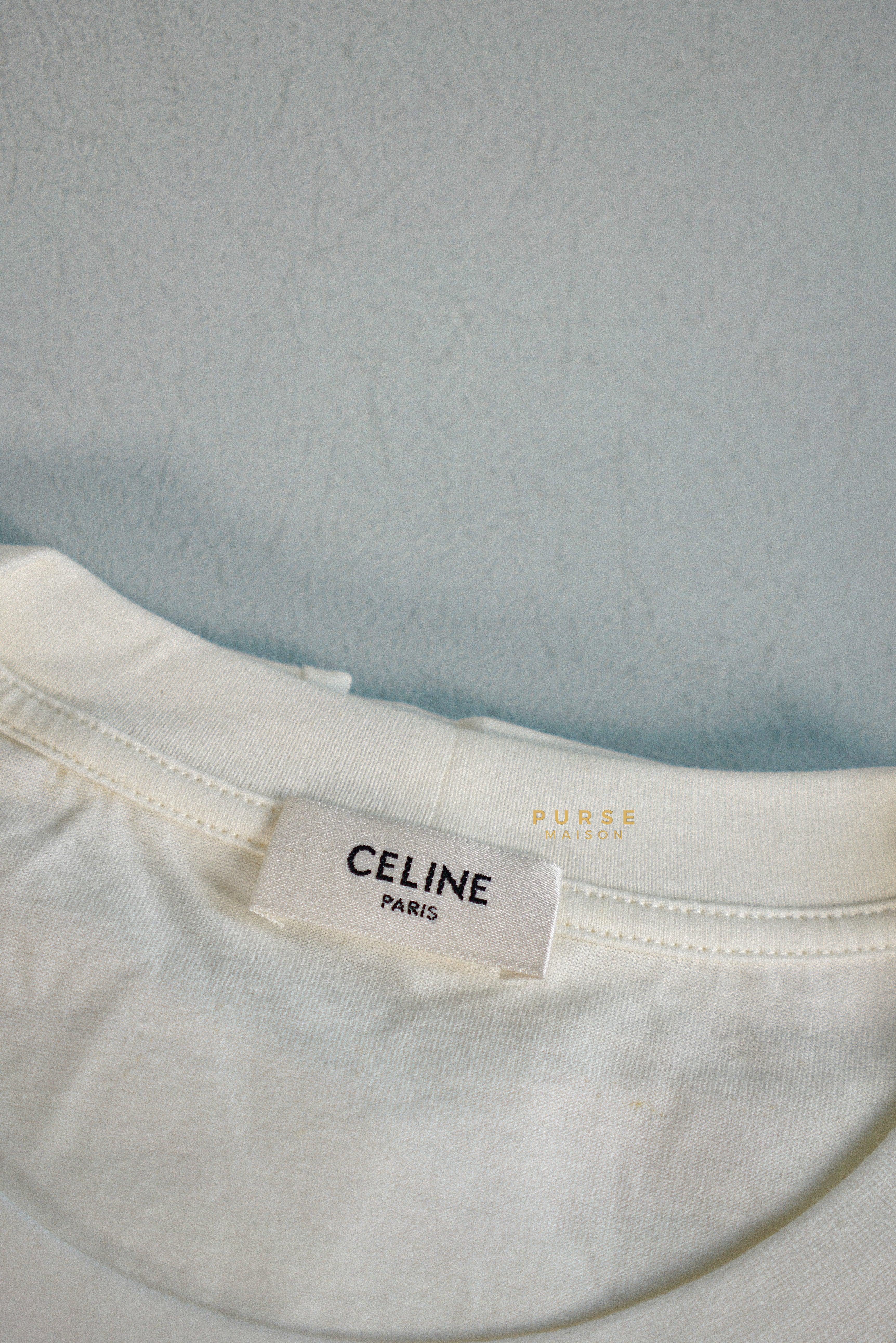 Celine Loose T-shirt In Cotton Jersey White (Medium) | Purse Maison Luxury Bags Shop