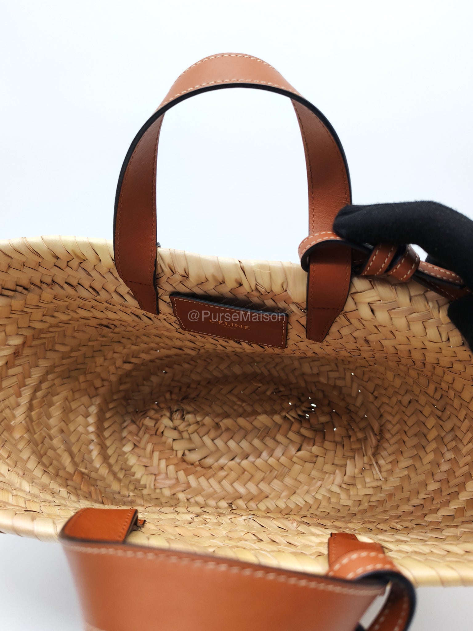 Celine Teen Classic Panier Raffia Woven Tote Bag | Purse Maison Luxury Bags Shop