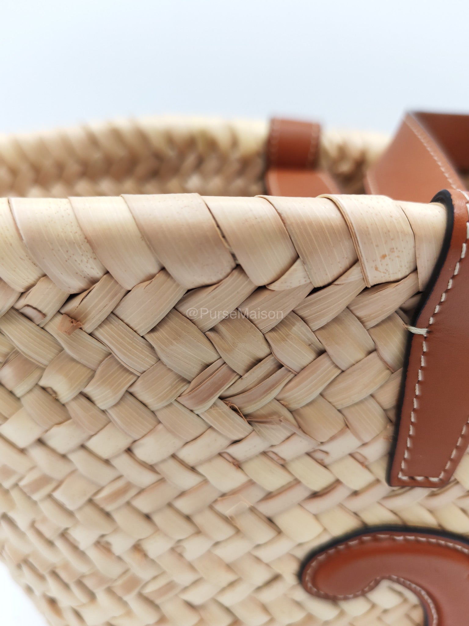 Celine Teen Classic Panier Raffia Woven Tote Bag | Purse Maison Luxury Bags Shop