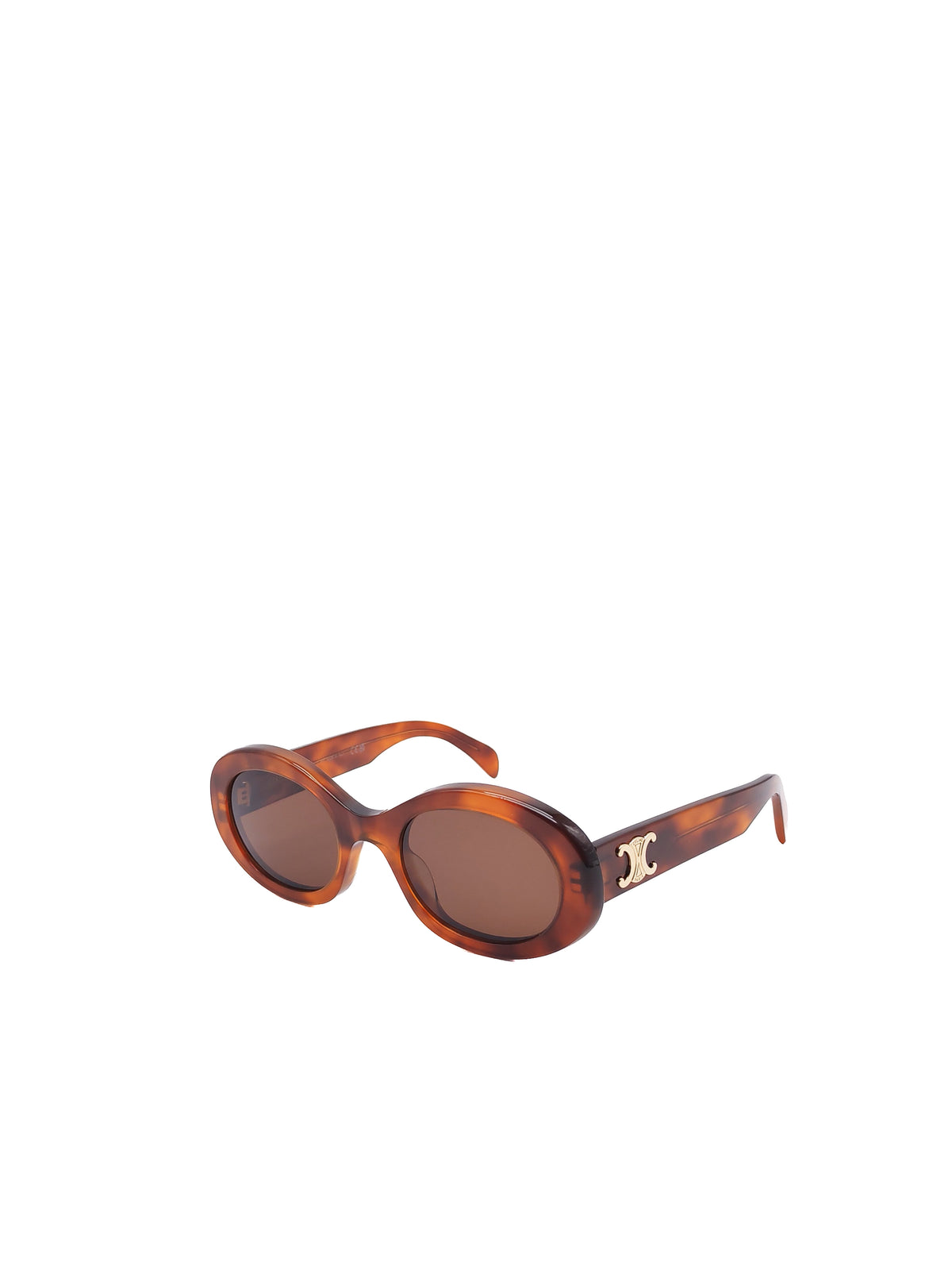Celine Triomphe 01 Sunglasses in Tortoiseshell Acetate Oval Frames CL40194U | Purse Maison Luxury Bags Shop