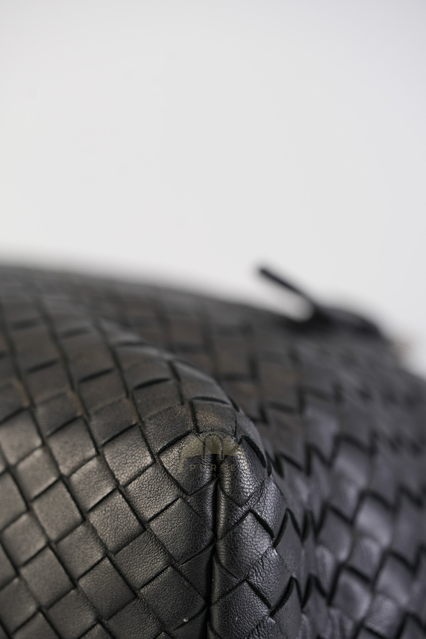 Cesta Small Nappa Intrecciato Black Leather Tote Bag | Purse Maison Luxury Bags Shop