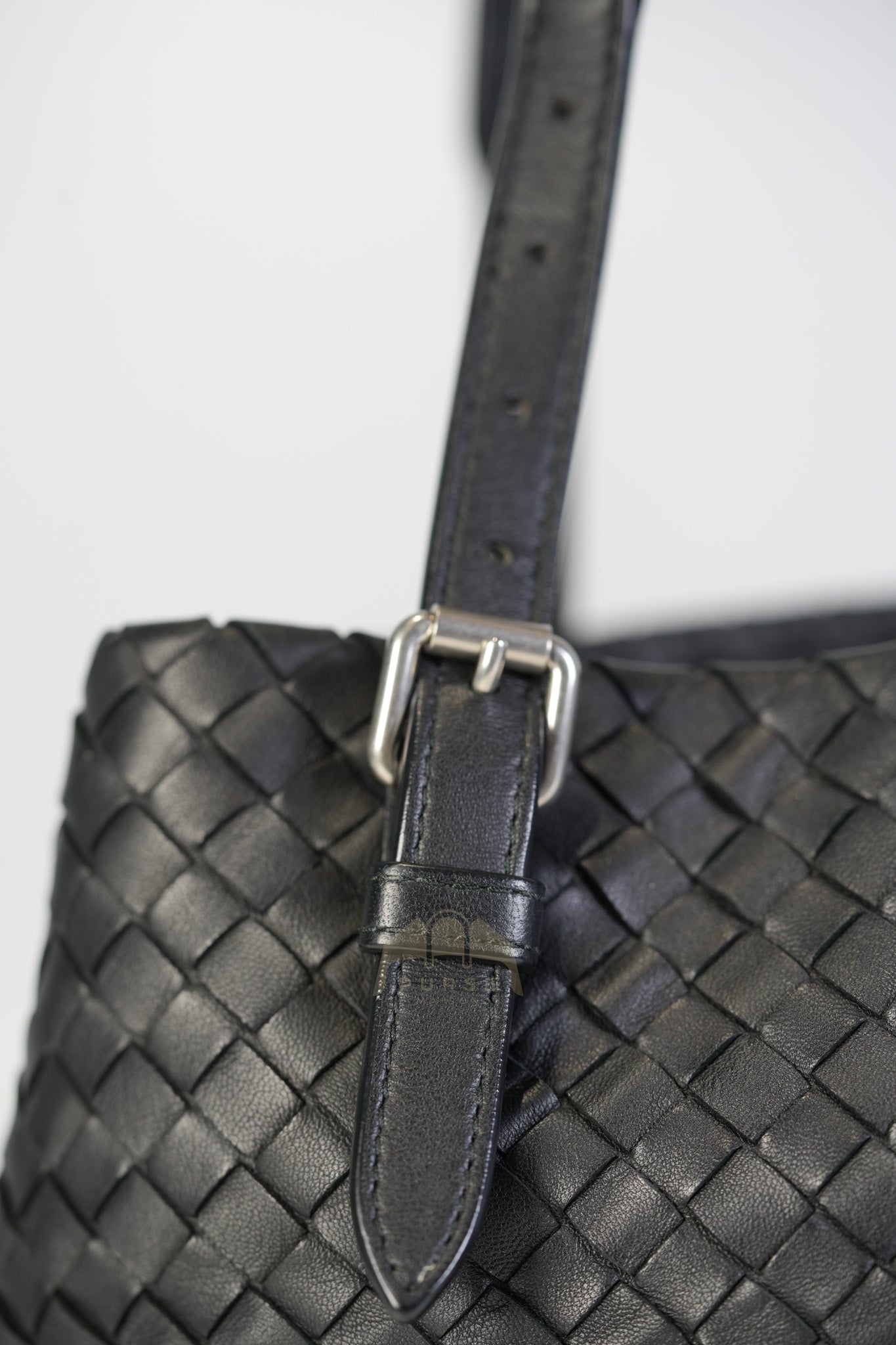 Cesta Small Nappa Intrecciato Black Leather Tote Bag | Purse Maison Luxury Bags Shop