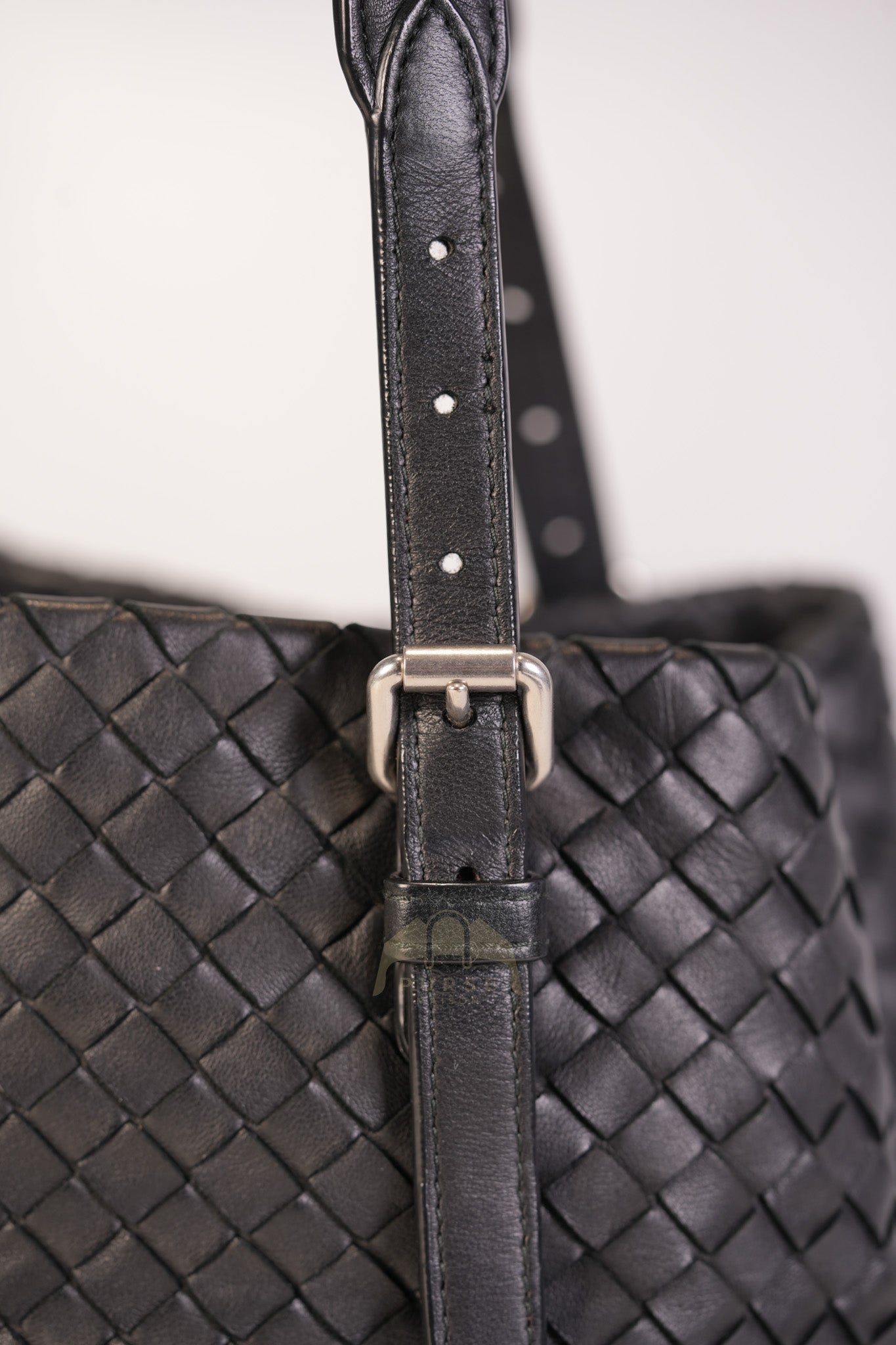 Cesta Small Nappa Intrecciato Black Leather Tote Bag | Purse Maison Luxury Bags Shop