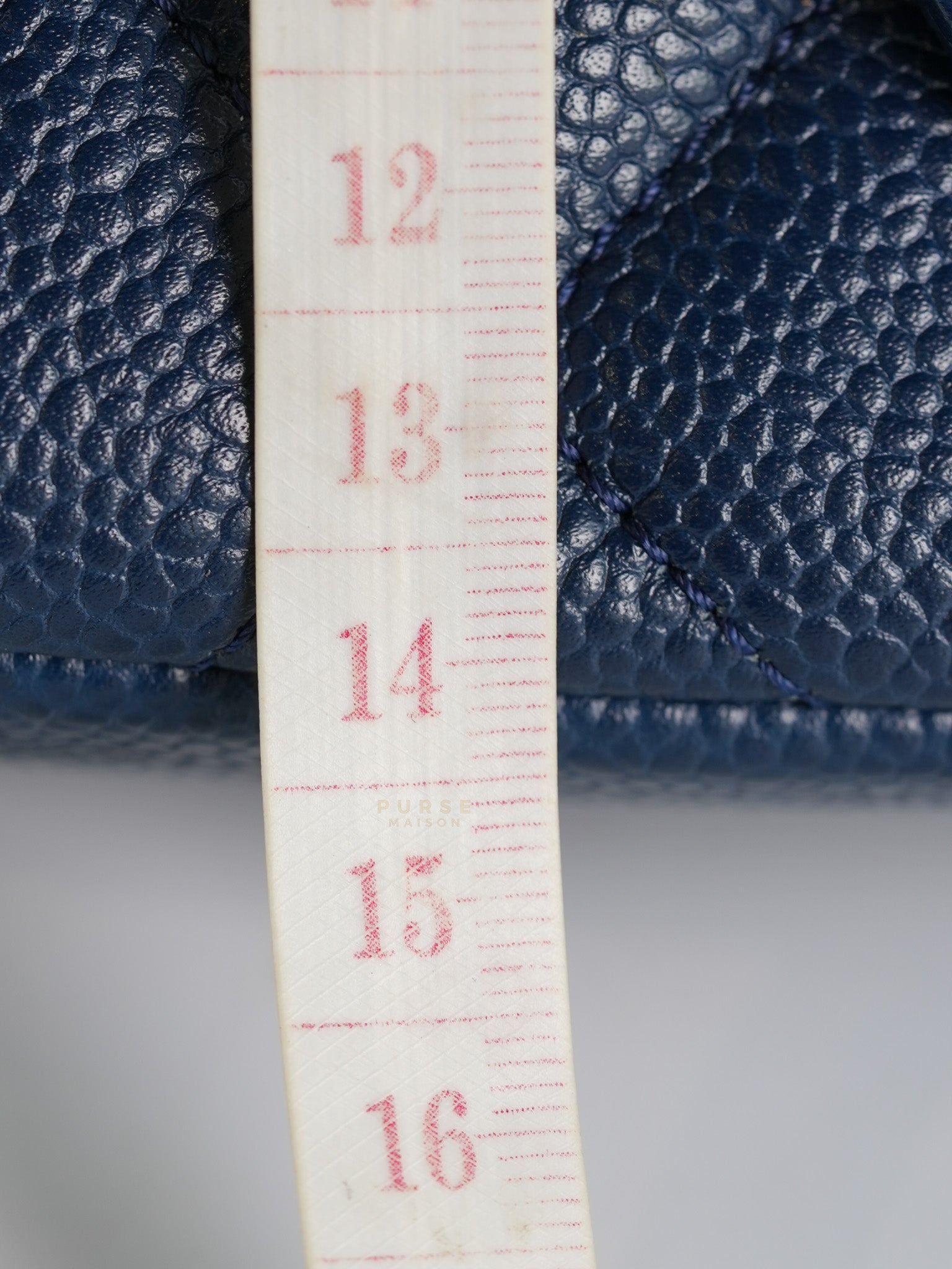 Chain Soul Flap in Navy Blue Caviar Leather and Aged Gold Hardware (Microchip) | Purse Maison Luxury Bags Shop