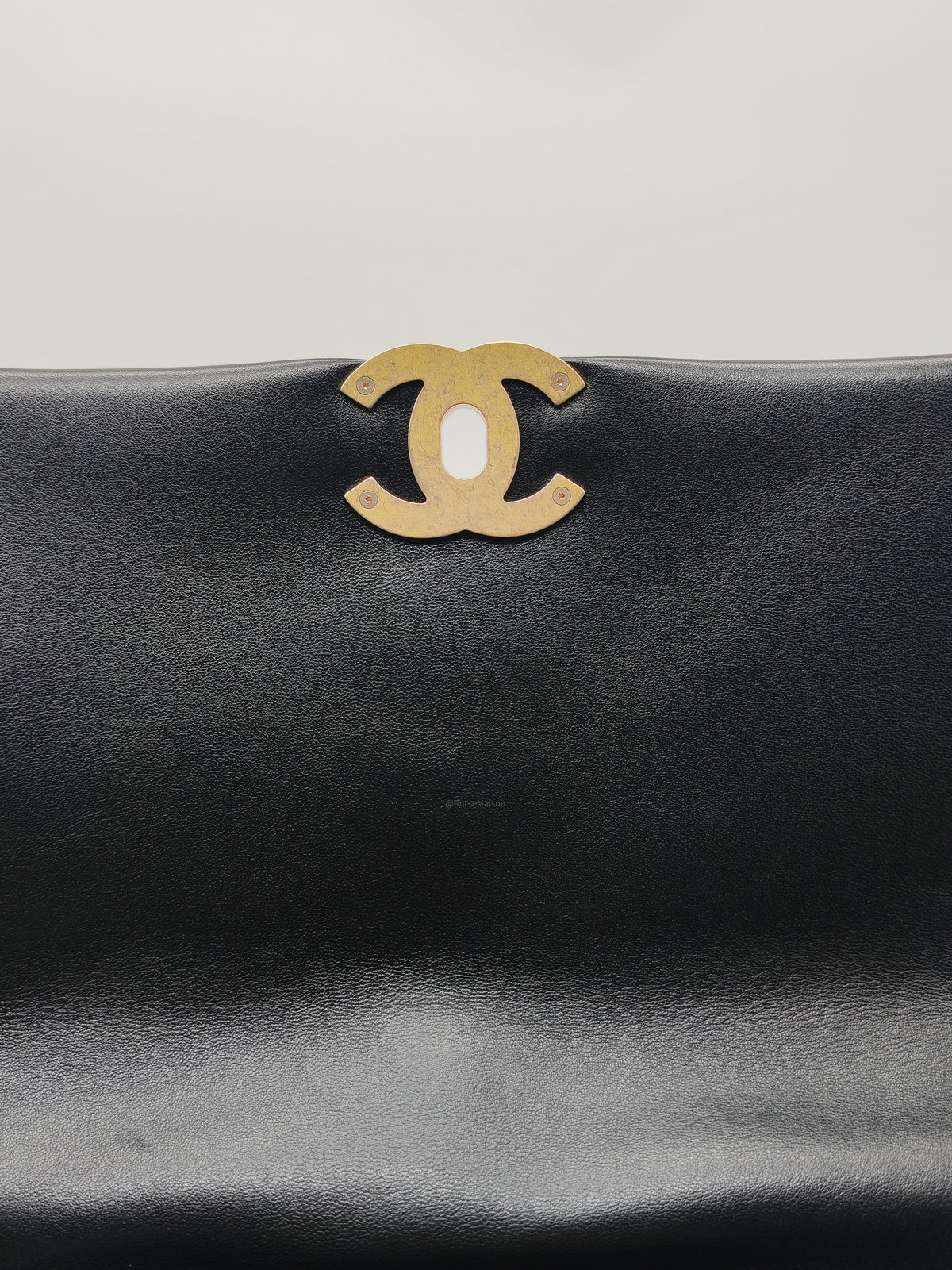 Chanel 19 Flap Bag Medium in Black Lambskin Leather Mix Hardware (Microchip) | Purse Maison Luxury Bags Shop