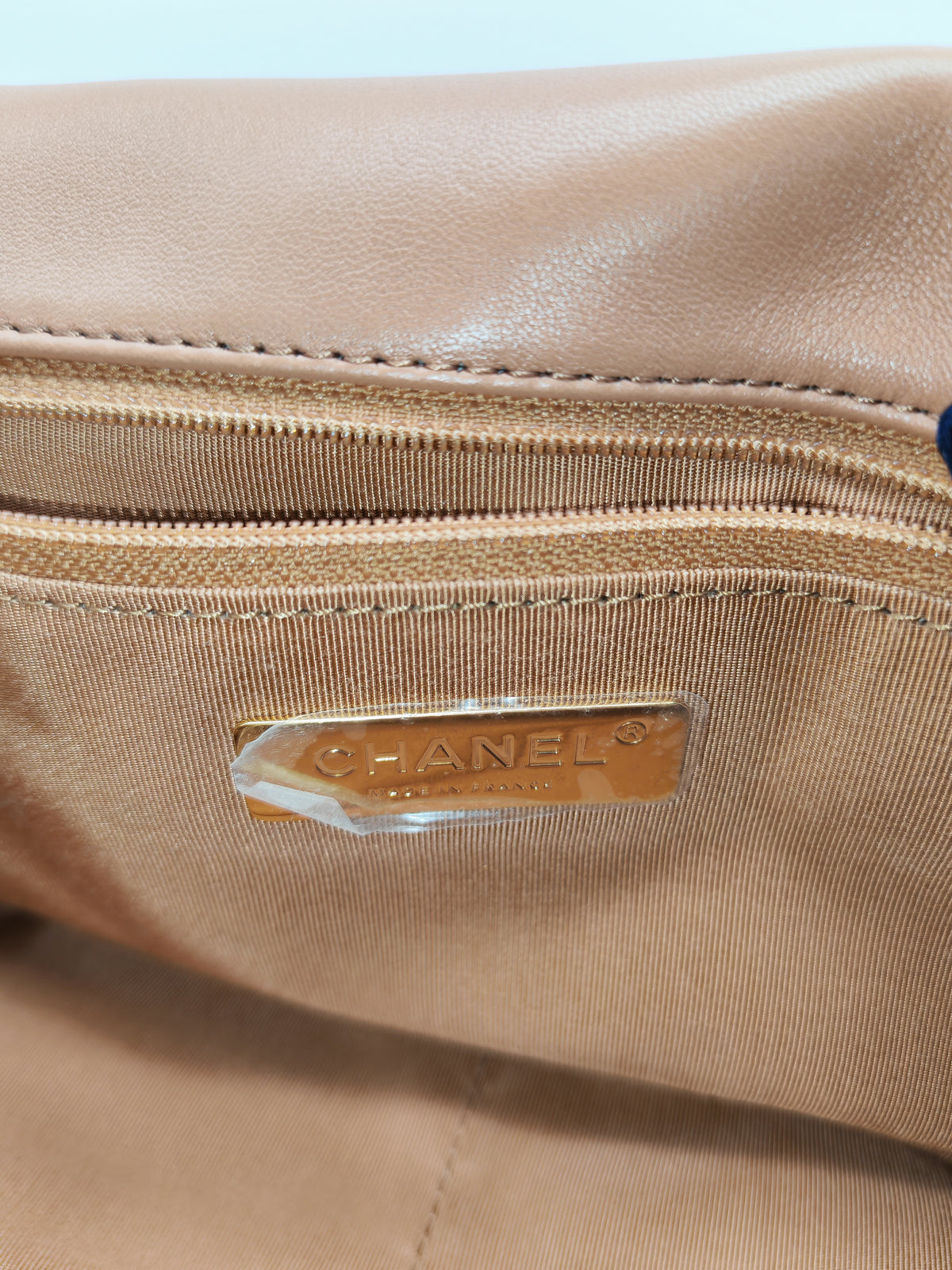 Chanel 19 Small Flap Bag in Caramel Quilted Lambskin Leather and Mixed Hardware Microchip (UP****GL) | Purse Maison Luxury Bags Shop