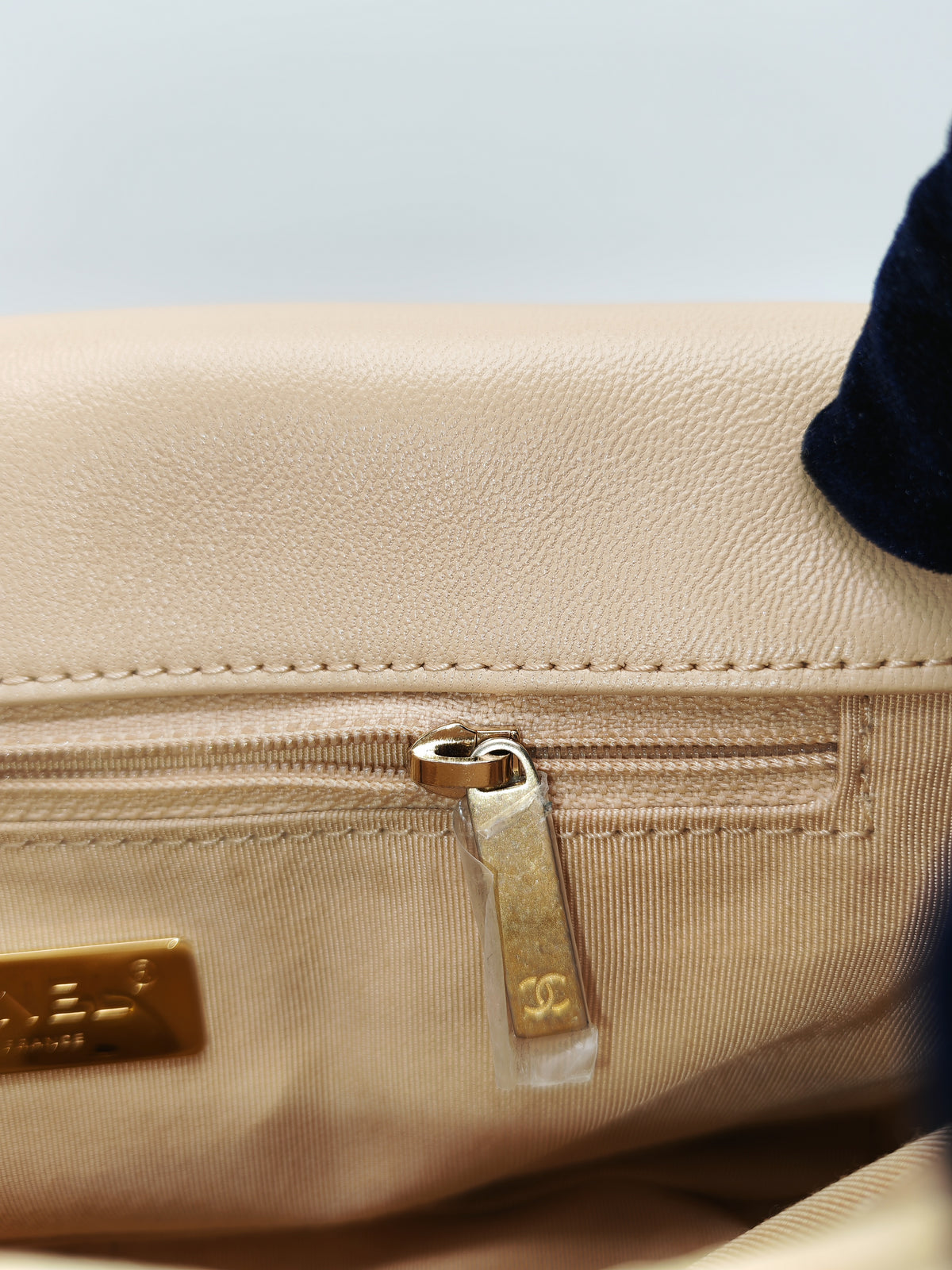 Chanel 19 Small in Beige Quilted Lambskin Leather and Mix Hardware Series 30 | Purse Maison Luxury Bags Shop