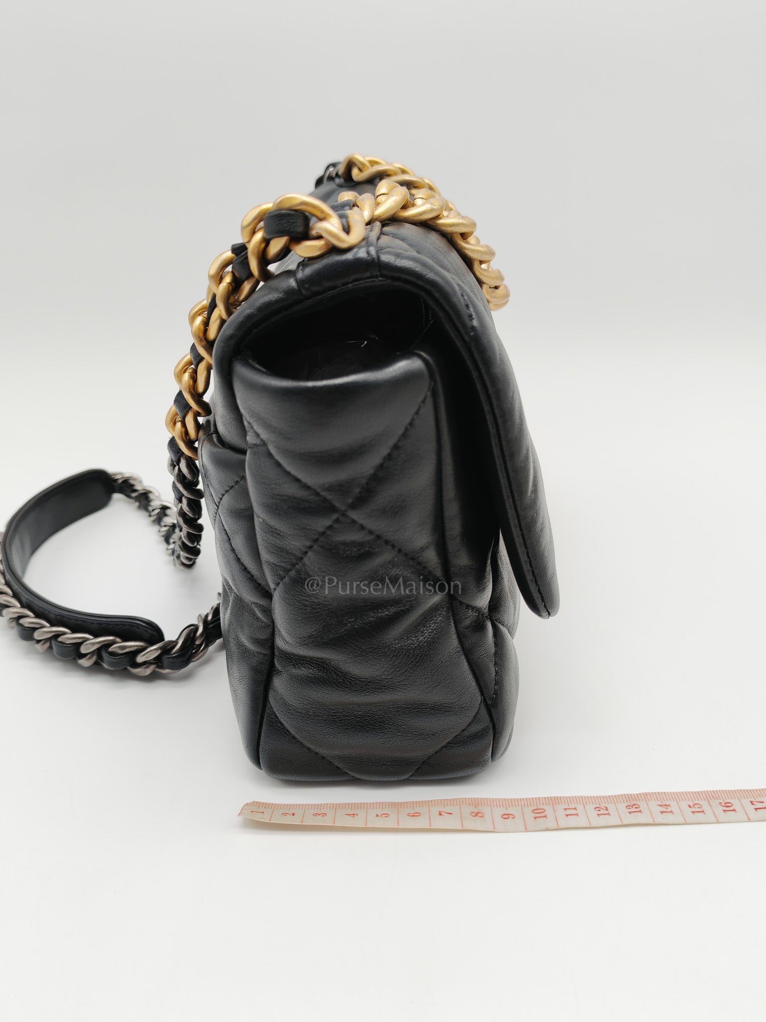 Chanel 19 Small in Black Quilted Lambskin Leather and Mixed hardware Series 30 | Purse Maison Luxury Bags Shop