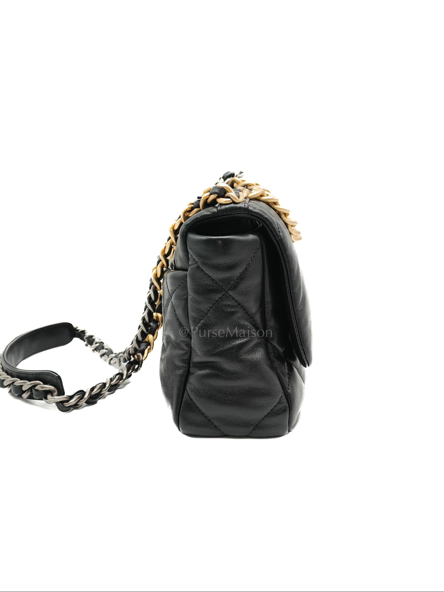 Chanel 19 Small in Black Quilted Lambskin Leather and Mixed hardware Series 30 | Purse Maison Luxury Bags Shop