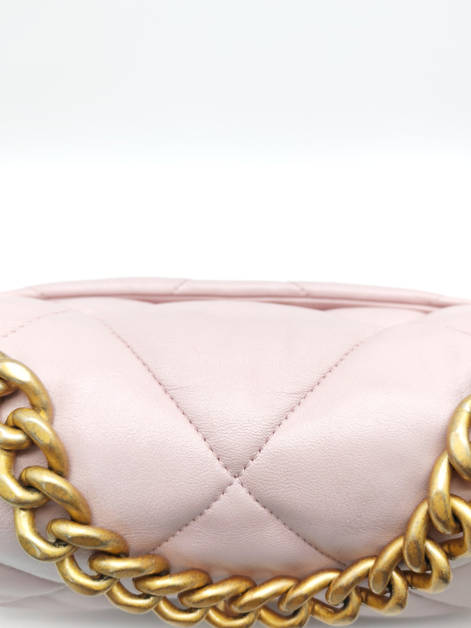 Chanel 19 Small in Light Pink Quilted Lambskin Leather and Mixed Hardware Series 31 | Purse Maison Luxury Bags Shop