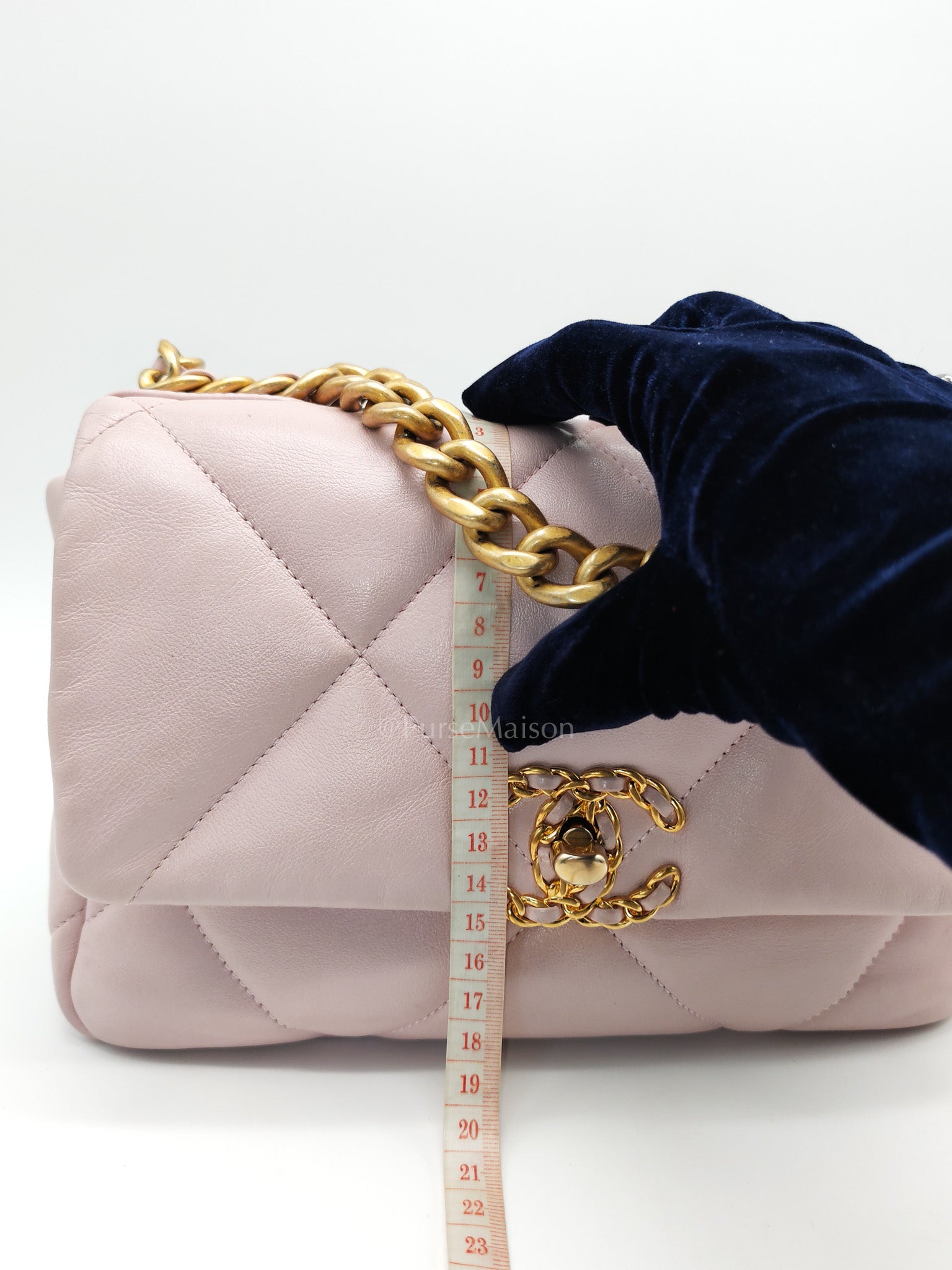 Chanel 19 Small in Light Pink Quilted Lambskin Leather and Mixed Hardware Series 31 | Purse Maison Luxury Bags Shop