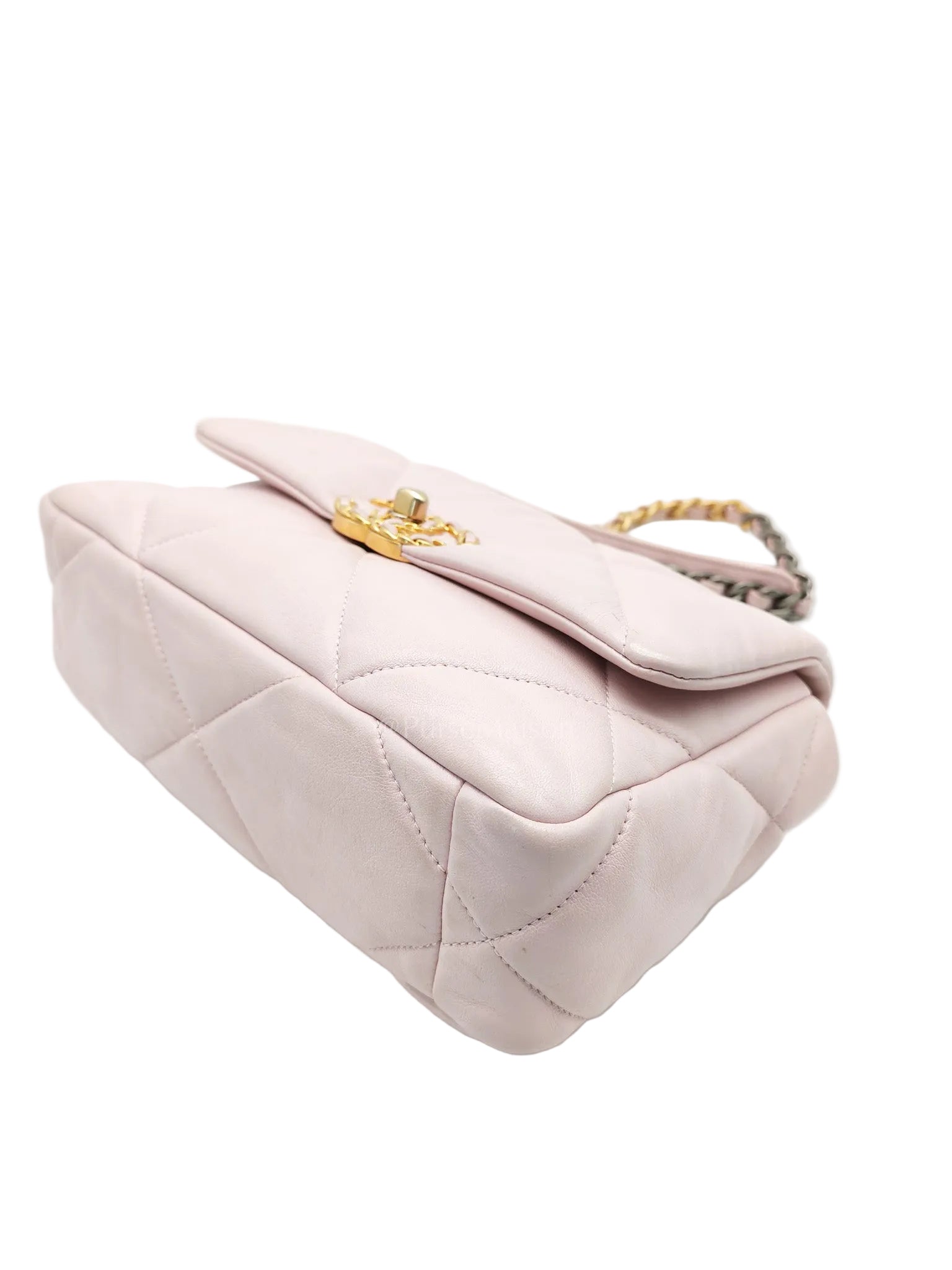 Chanel 19 Small in Light Pink Quilted Lambskin Leather and Mixed Hardware Series 31 | Purse Maison Luxury Bags Shop