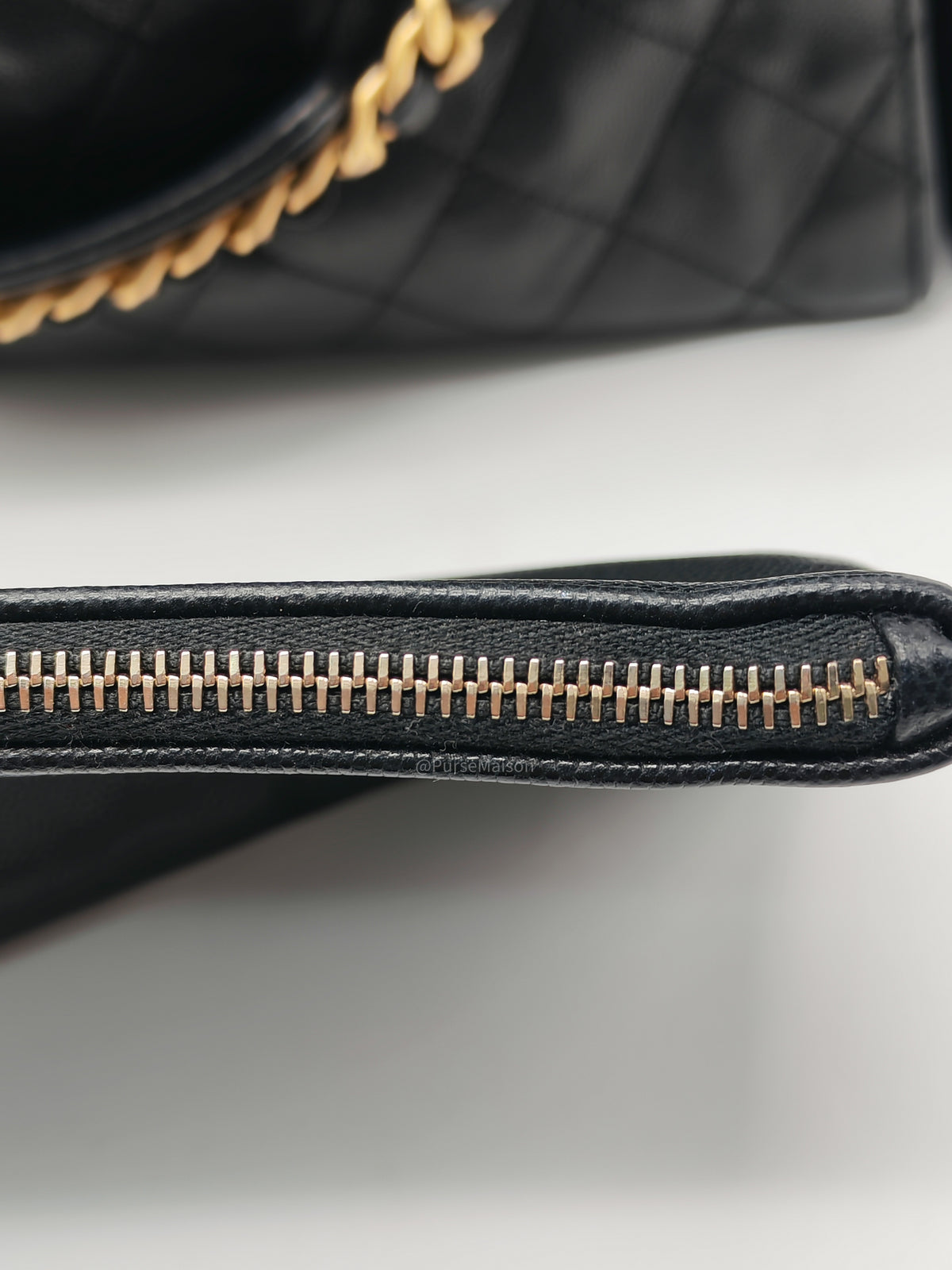 Chanel 25 Hobo Bag Medium in Black Caviar Leather Aged Gold Hardware (Microchip) | Purse Maison Luxury Bags Shop