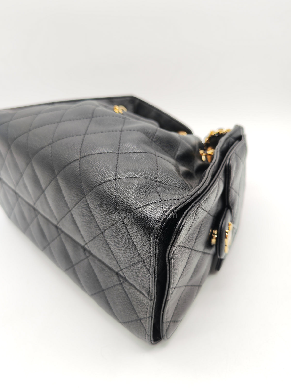 Chanel 25 Hobo Bag Small in Black Caviar Leather Shiny Gold Hardware (Microchip) | Purse Maison Luxury Bags Shop