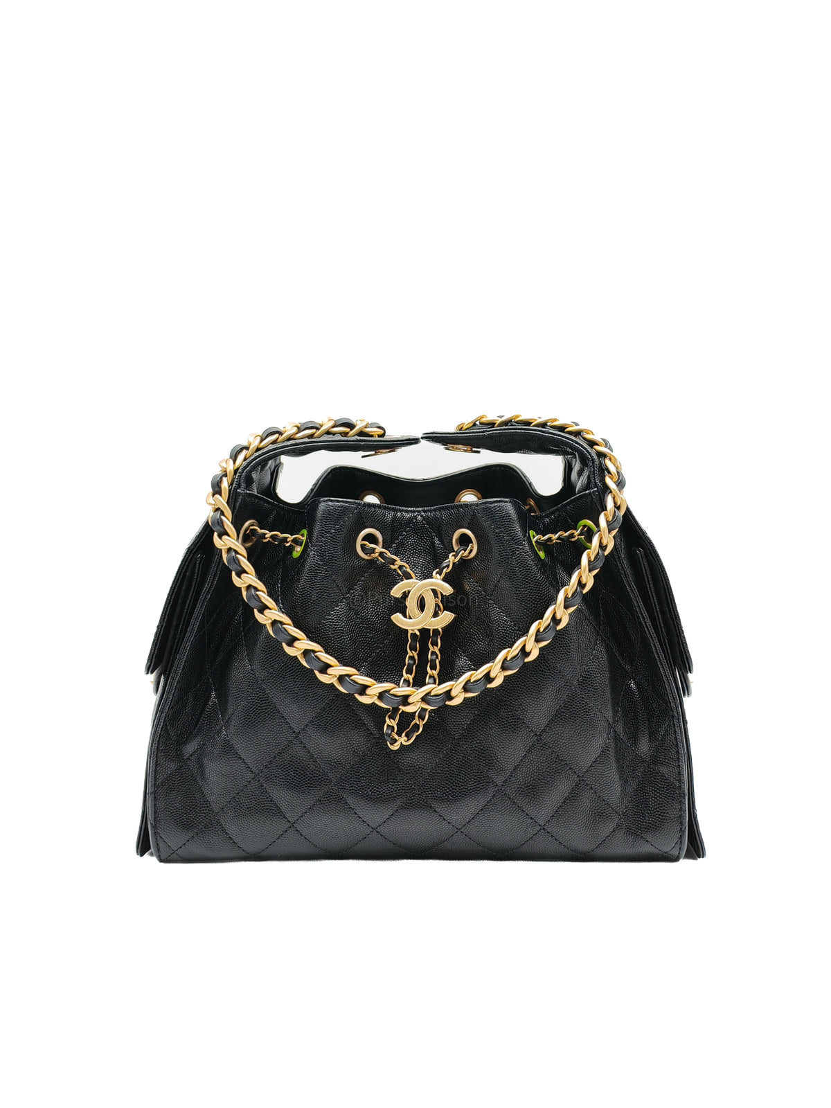 Chanel 25 Small Hobo Bag in Black Caviar Leather Aged Gold Hardware (Microchip) | Purse Maison Luxury Bags Shop